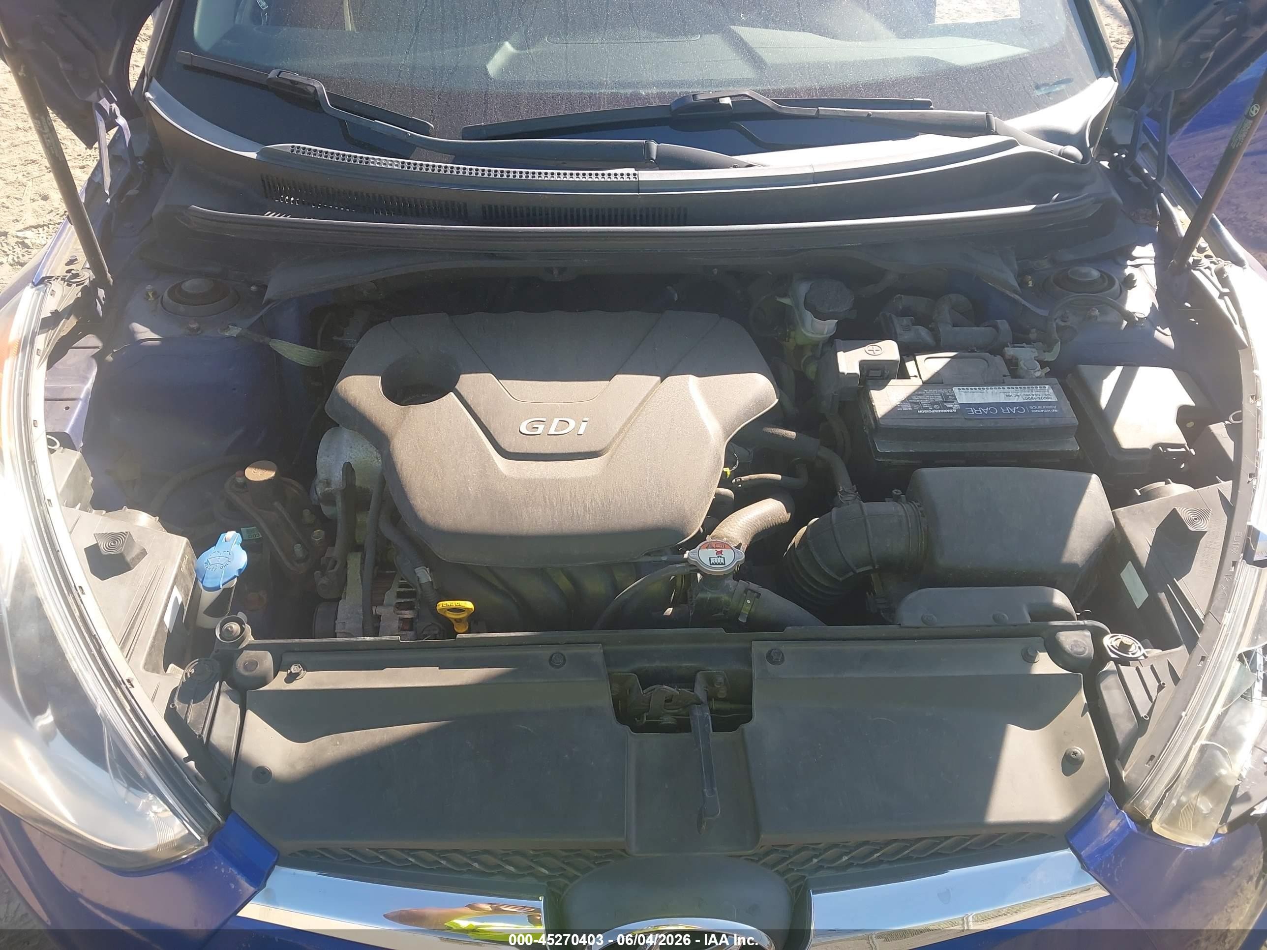2014 Hyundai Veloster Base W/black Blue vin: KMHTC6AD2EU217196