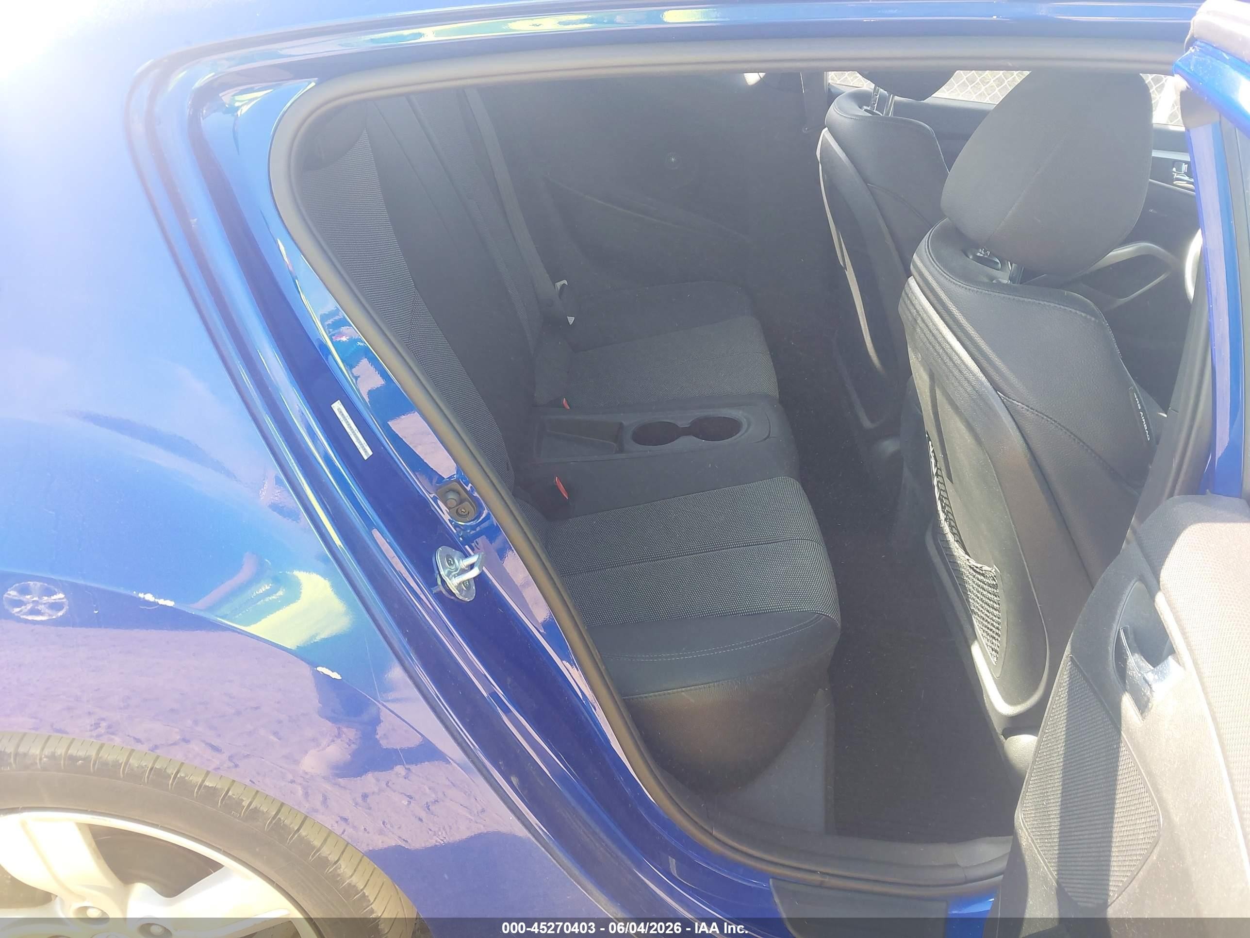 2014 Hyundai Veloster Base W/black Blue vin: KMHTC6AD2EU217196