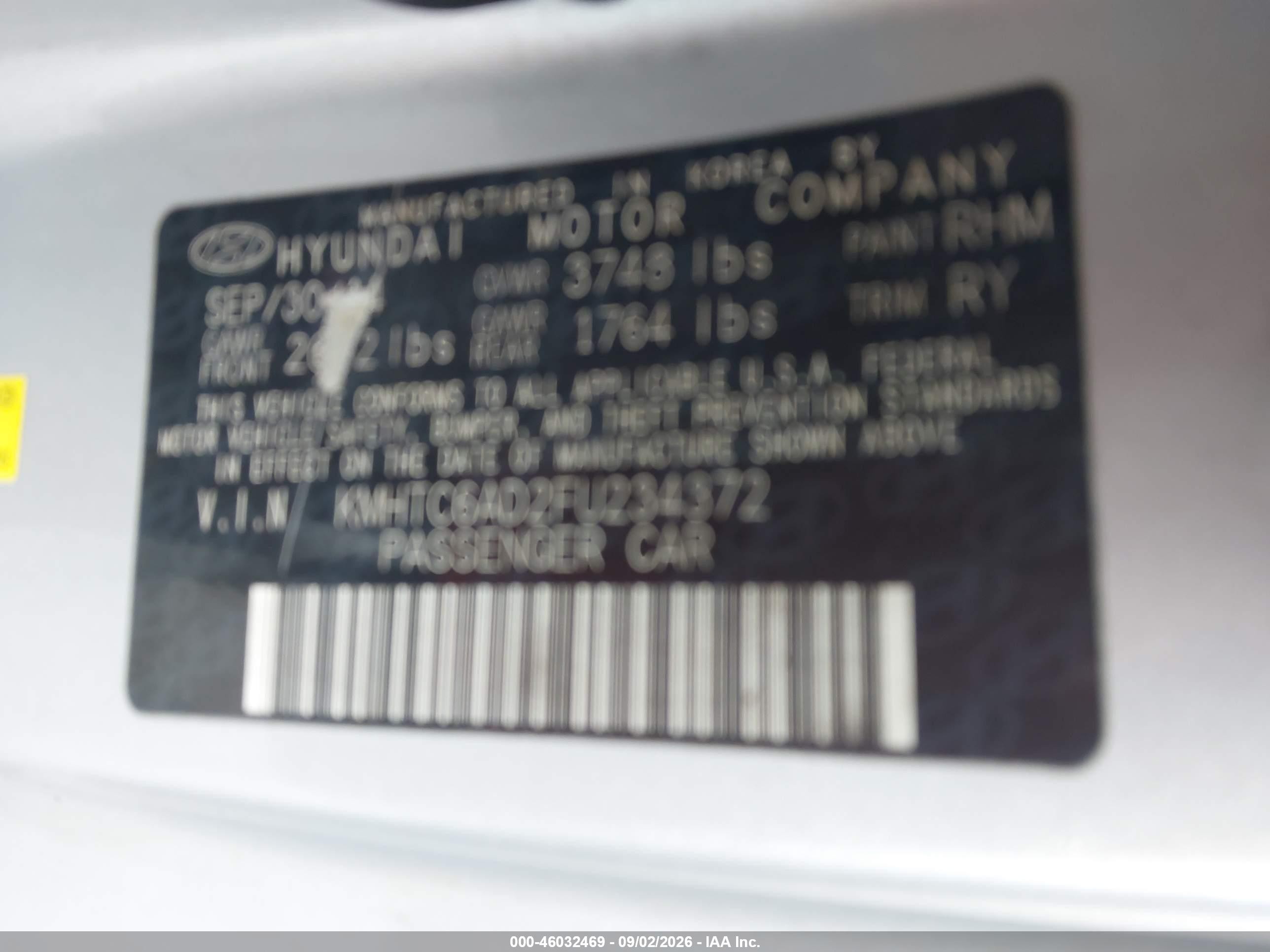 2015 Hyundai Veloster Серебряный vin: KMHTC6AD2FU234372