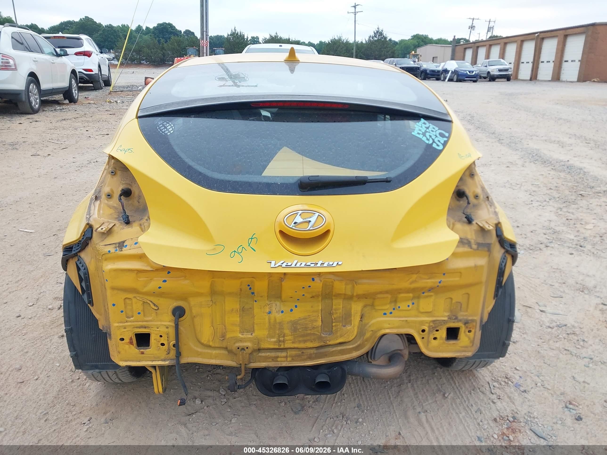 2012 Hyundai Veloster Base W/black Yellow vin: KMHTC6AD3CU020793