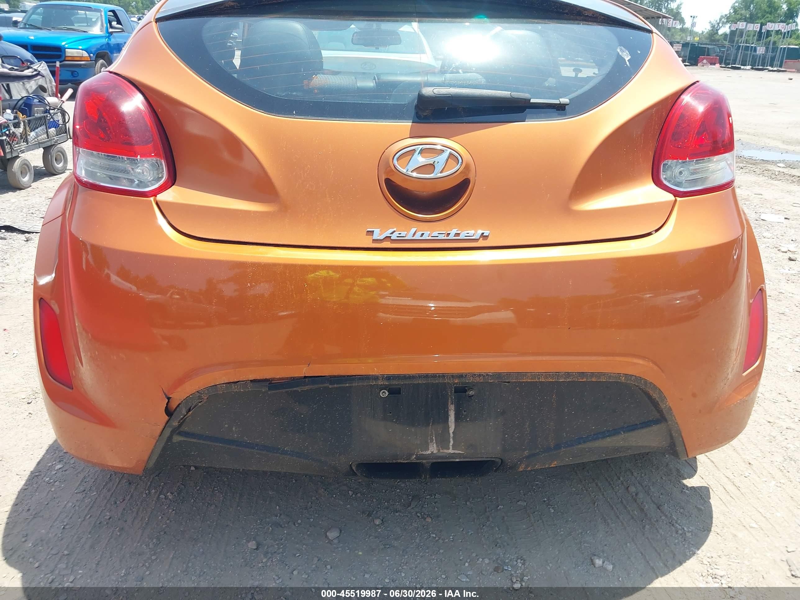 2012 Hyundai Veloster Base W/black Orange vin: KMHTC6AD3CU029901
