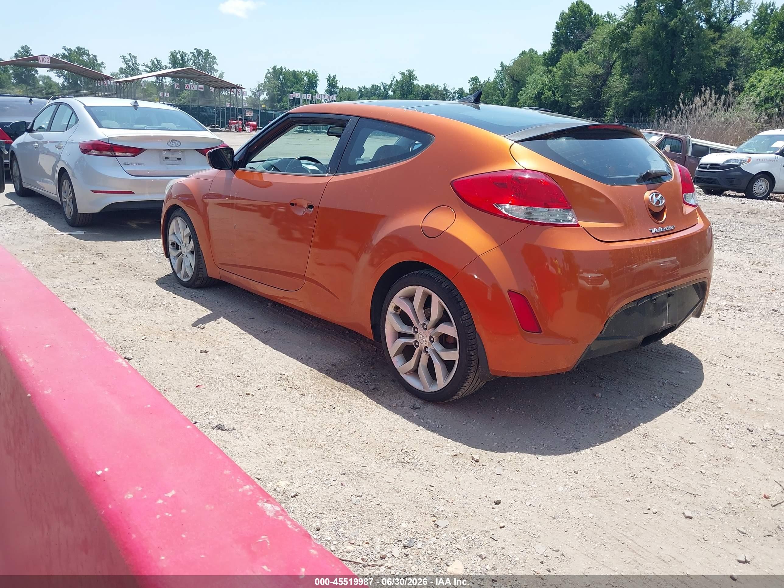 2012 Hyundai Veloster Base W/black Orange vin: KMHTC6AD3CU029901