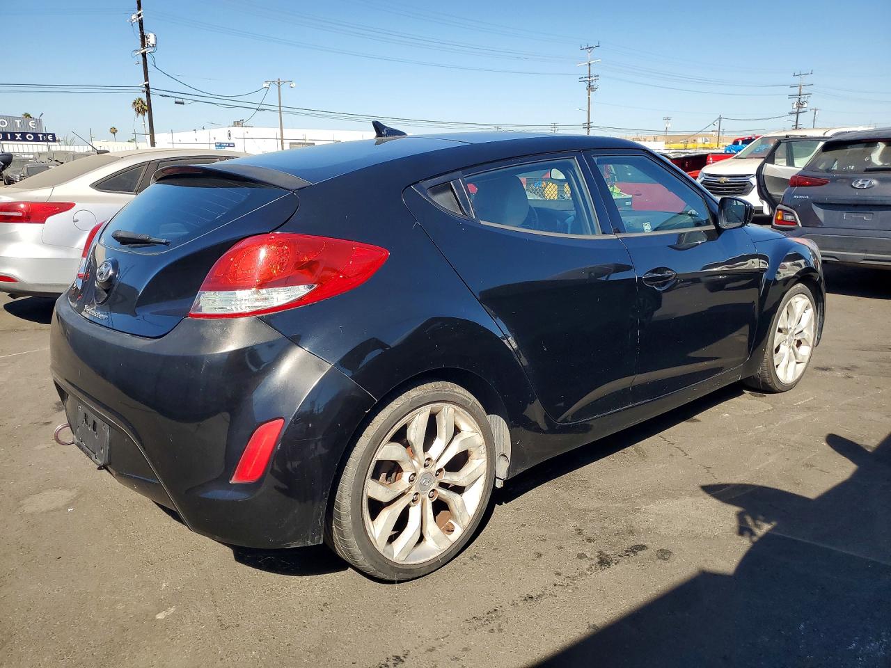 2012 Hyundai Veloster Base Black vin: KMHTC6AD3CU044222