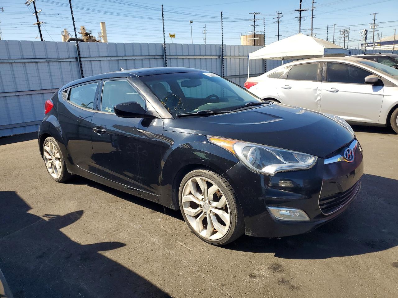 2012 Hyundai Veloster Base Black vin: KMHTC6AD3CU044222
