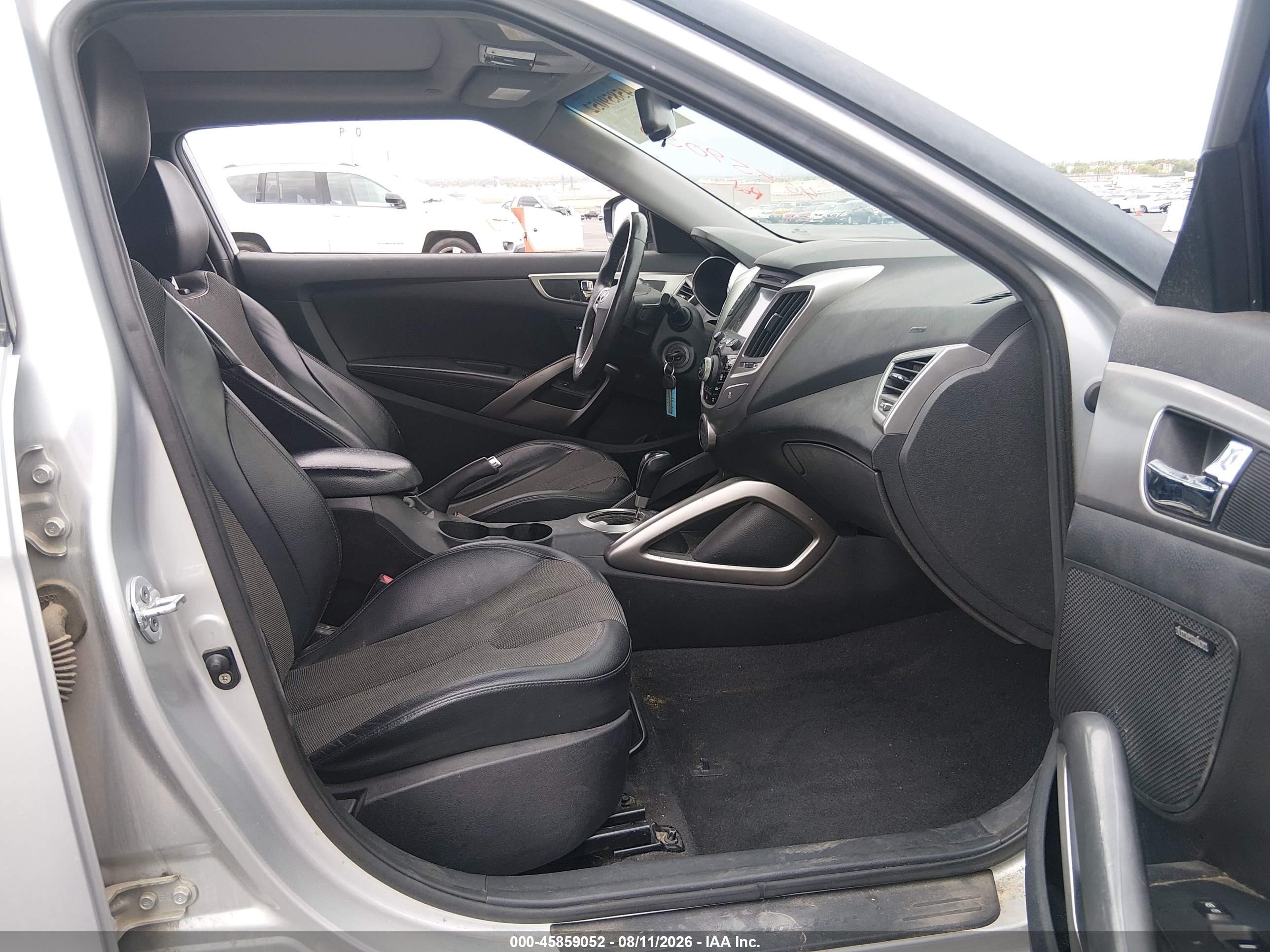 2012 Hyundai Veloster Base W/black Silver vin: KMHTC6AD3CU055981