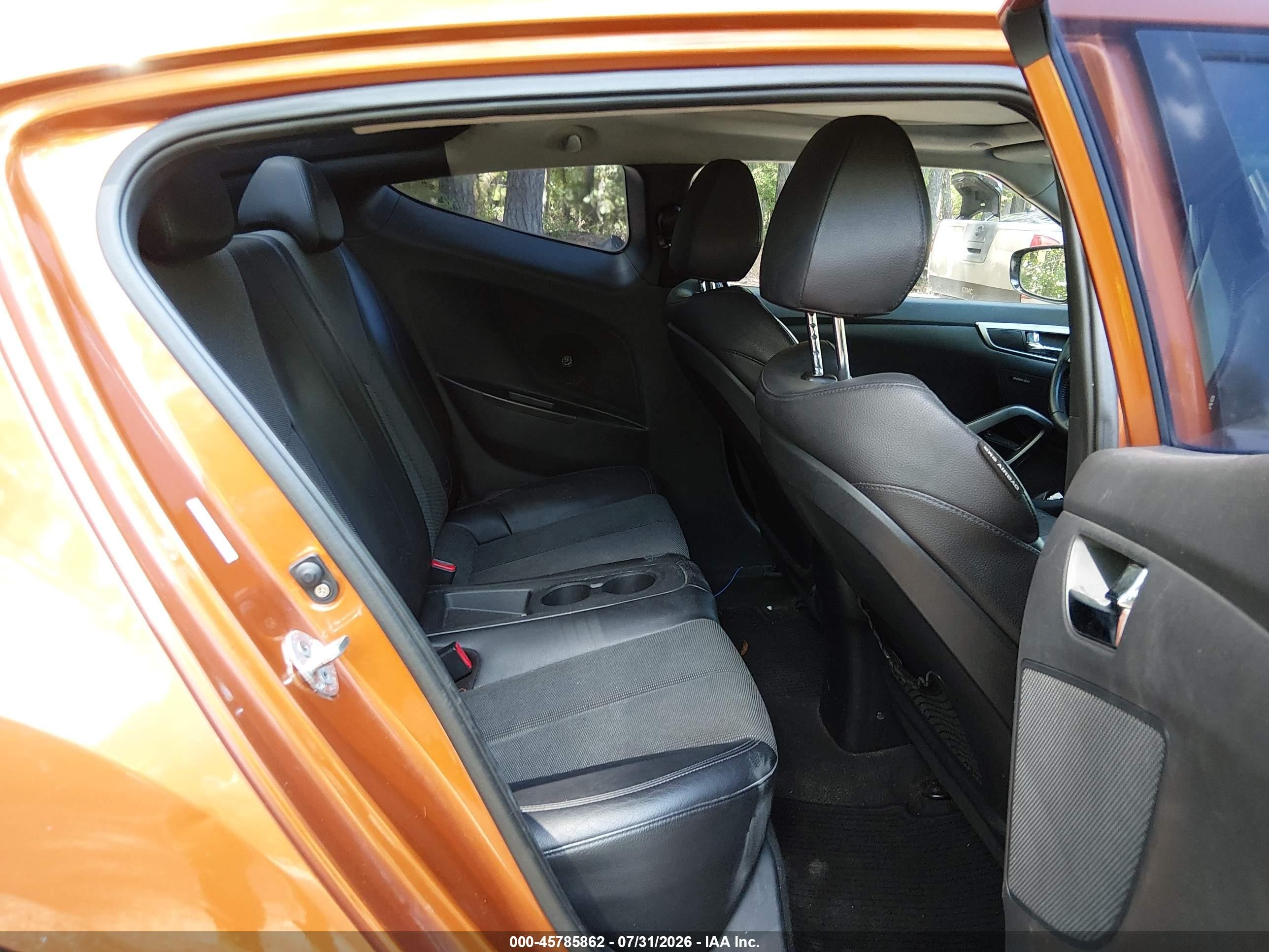 2012 Hyundai Veloster Base W/black Orange vin: KMHTC6AD3CU057598