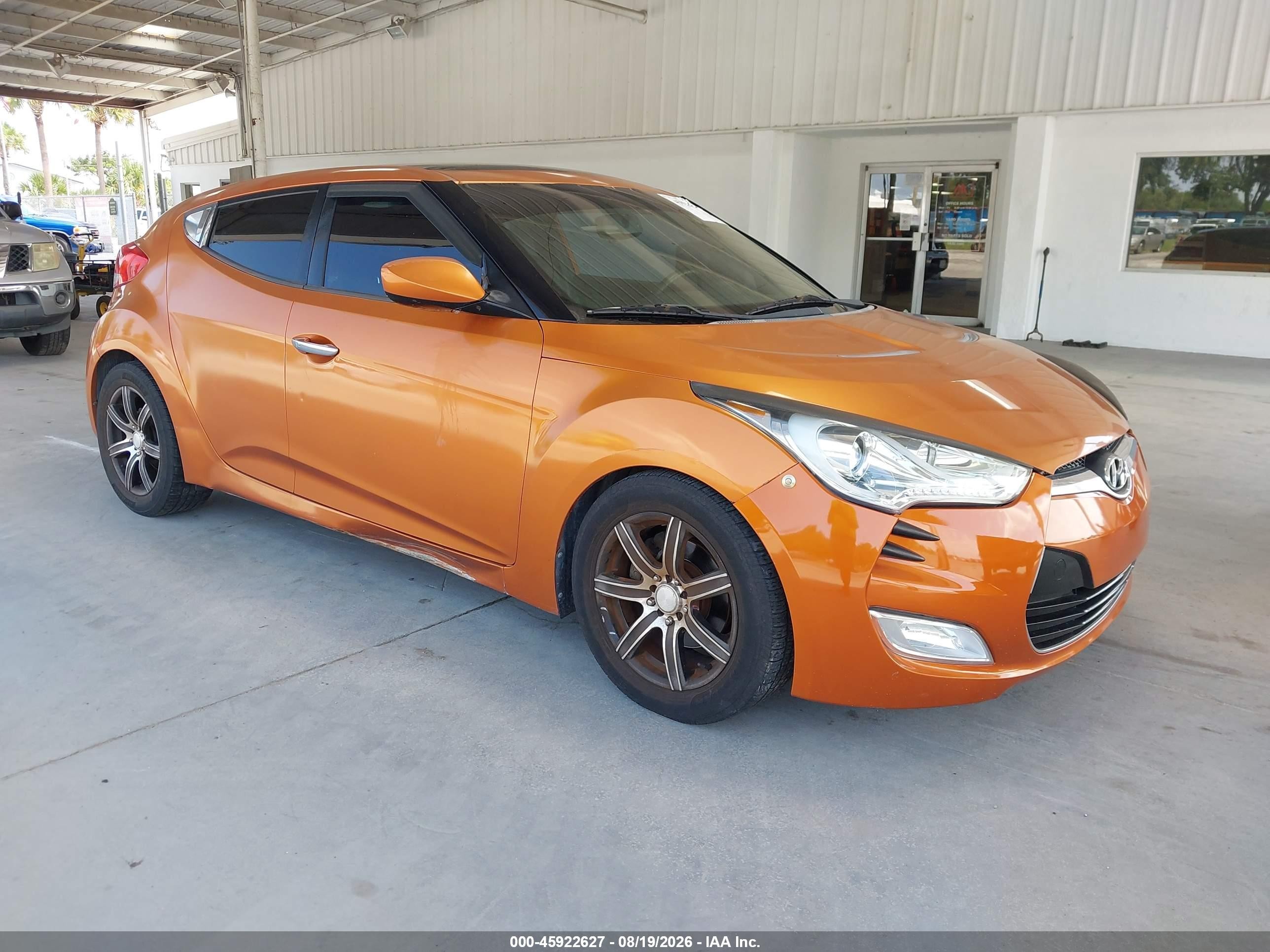2012 Hyundai Veloster Base W/black Оранжевый vin: KMHTC6AD3CU074787