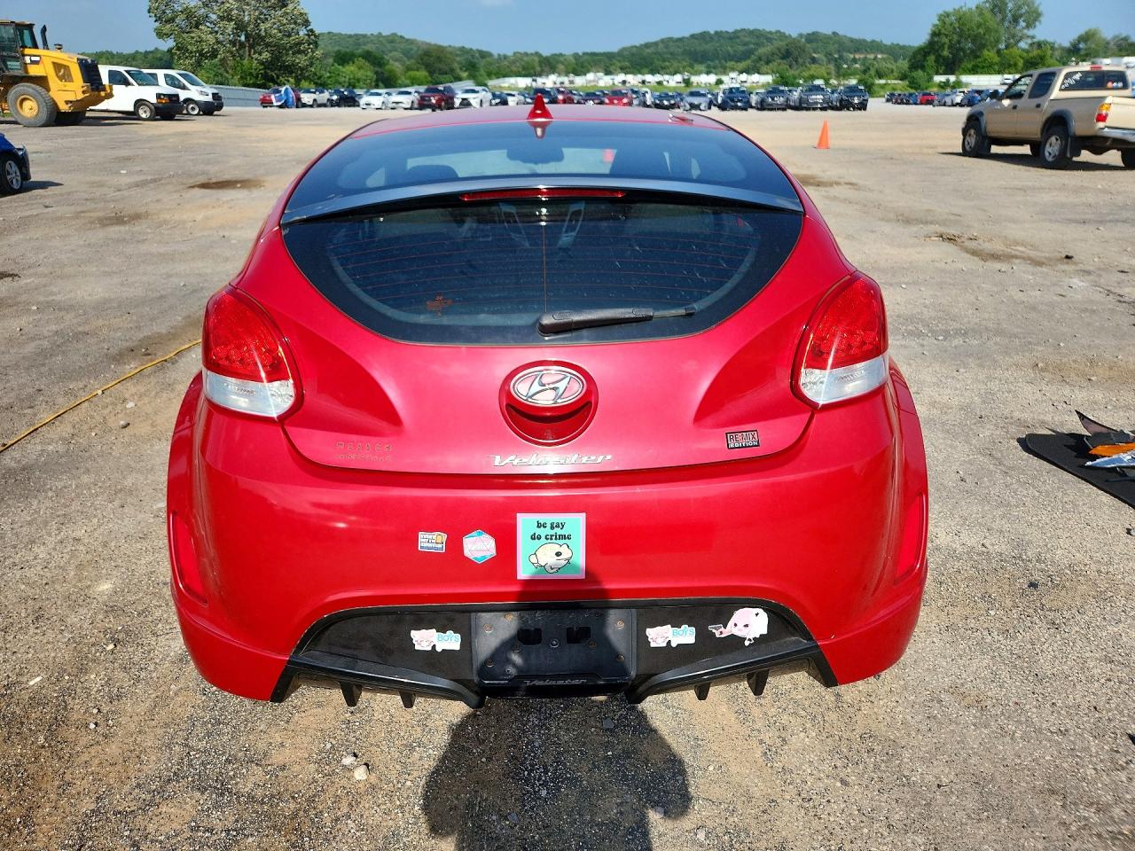 2013 Hyundai Veloster Re Mix Red vin: KMHTC6AD3DU138442