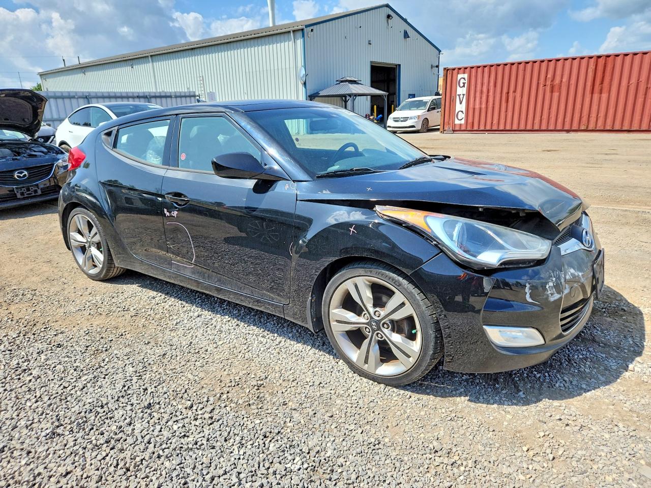 2013 Hyundai Veloster Base Black vin: KMHTC6AD3DU141714