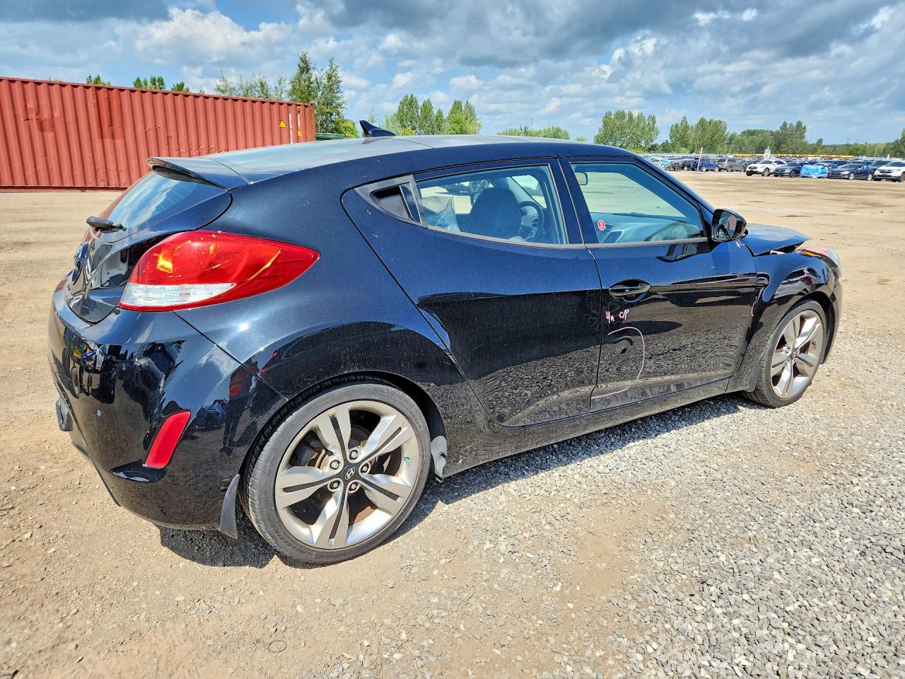 2013 Hyundai Veloster Base Black vin: KMHTC6AD3DU141714