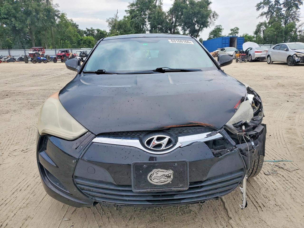 2013 Hyundai Veloster Base Black vin: KMHTC6AD3DU176060