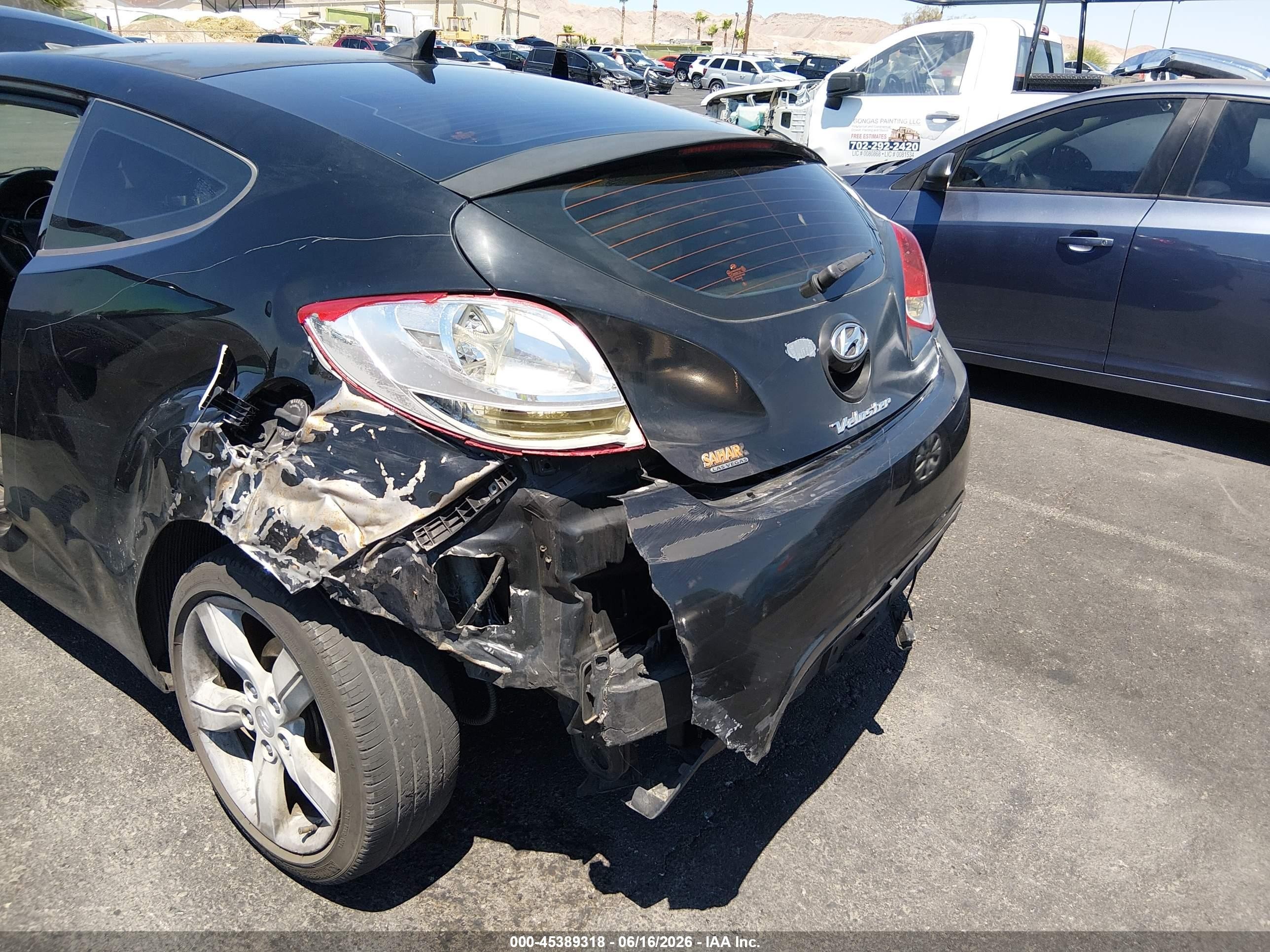 2014 Hyundai Veloster Base W/black Black vin: KMHTC6AD3EU186041