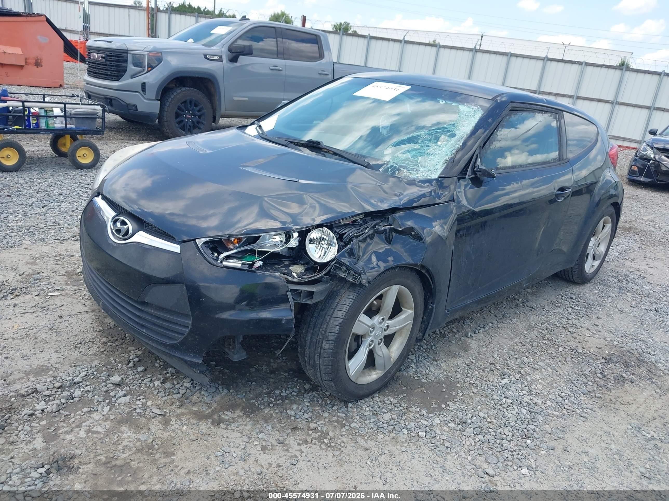 2015 Hyundai Veloster   Черный vin: KMHTC6AD3FU243274