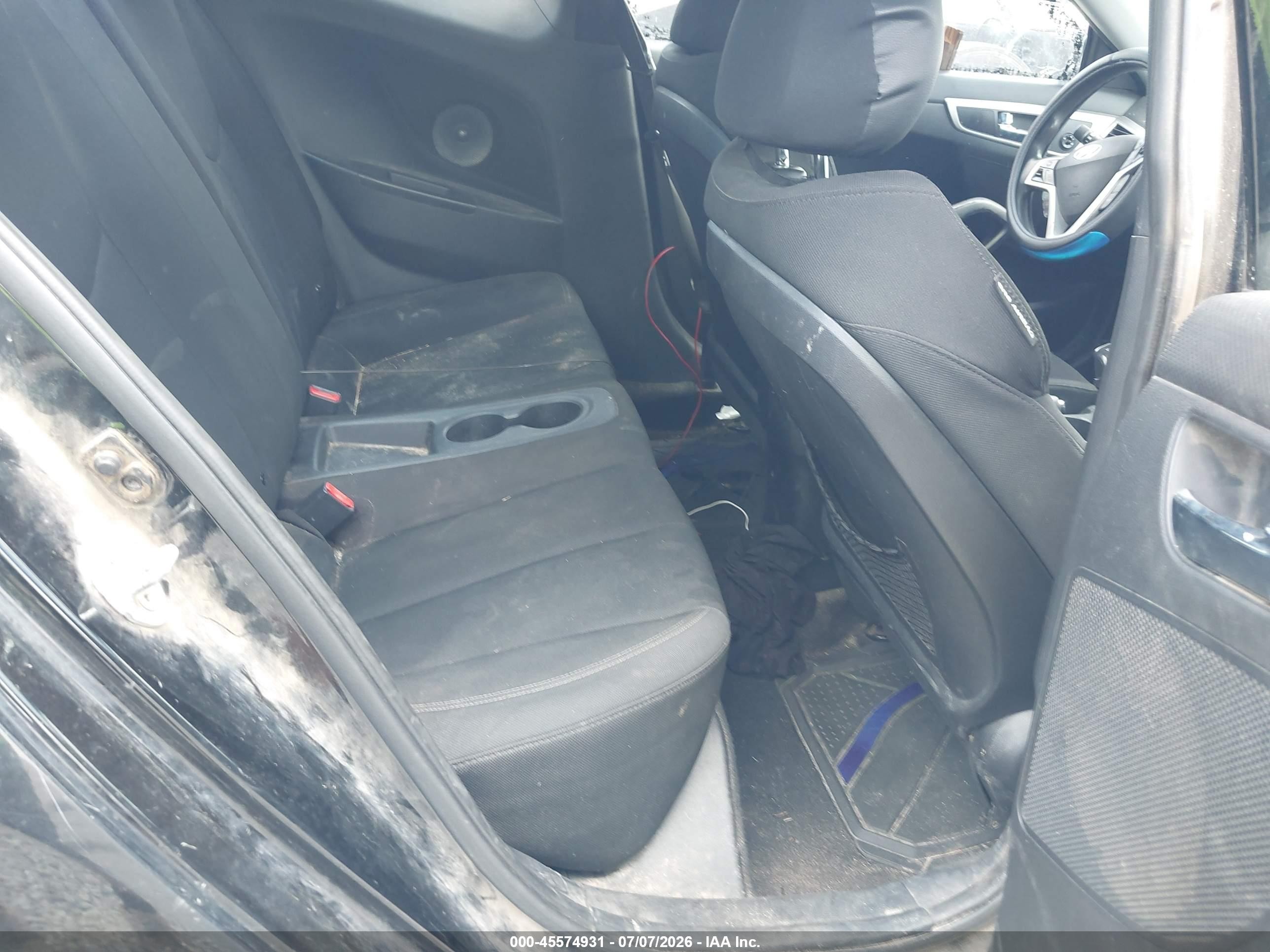 2015 Hyundai Veloster   Черный vin: KMHTC6AD3FU243274