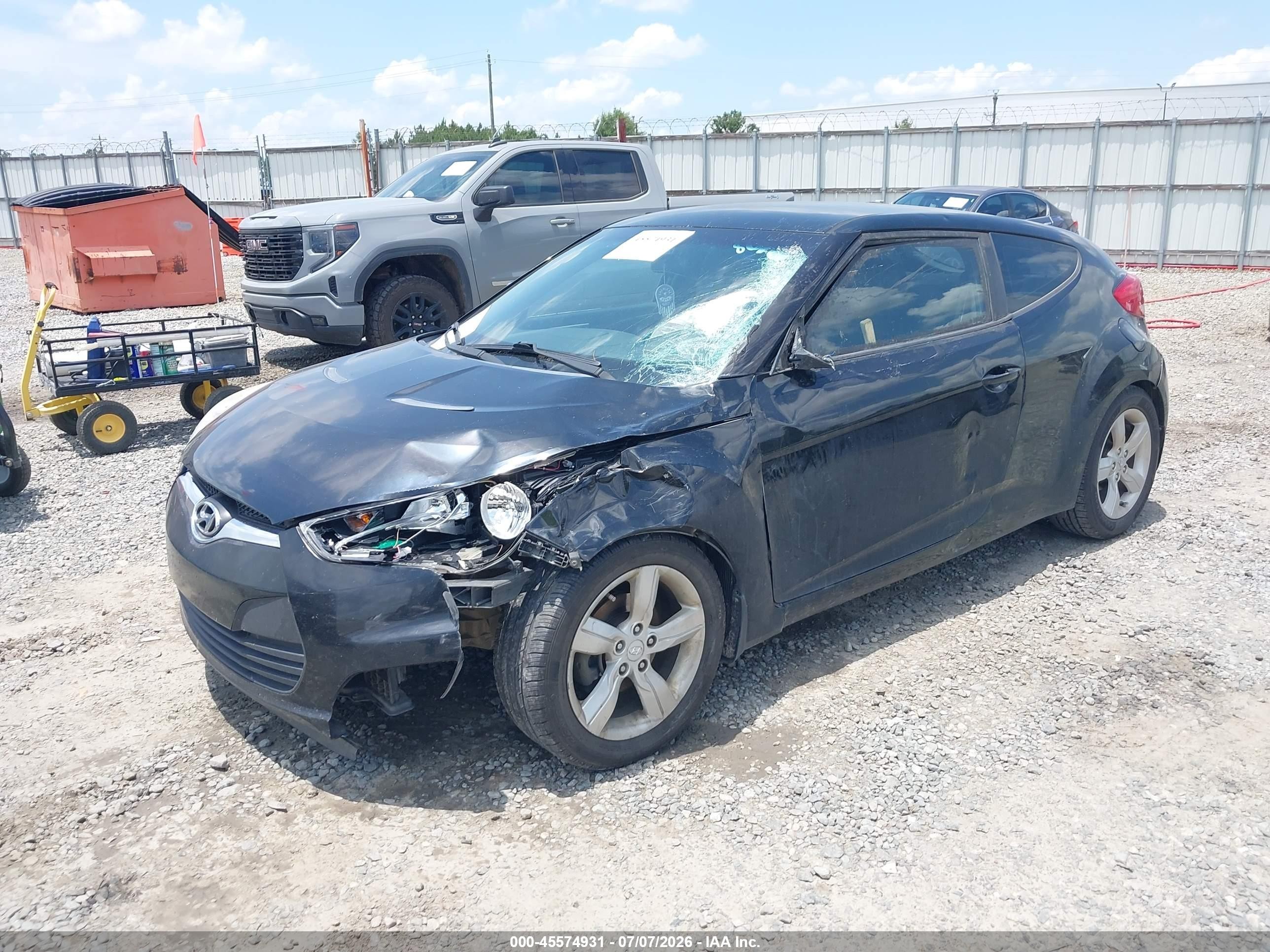 2015 Hyundai Veloster   Черный vin: KMHTC6AD3FU243274