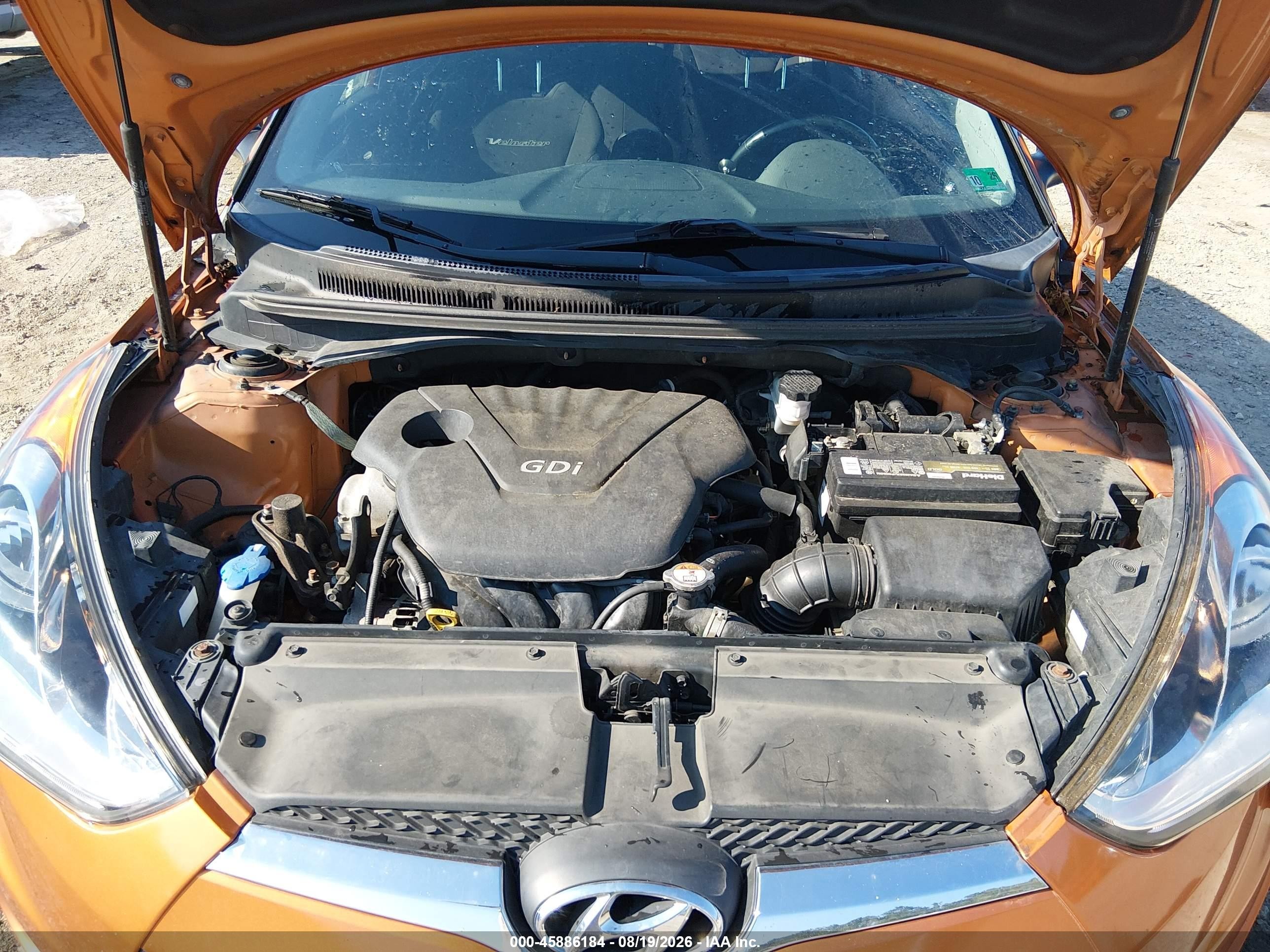 2017 Hyundai Veloster   Orange vin: KMHTC6AD3HU308353