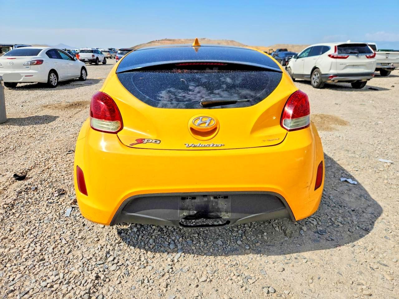 2012 Hyundai Veloster Base Yellow vin: KMHTC6AD4CU021046