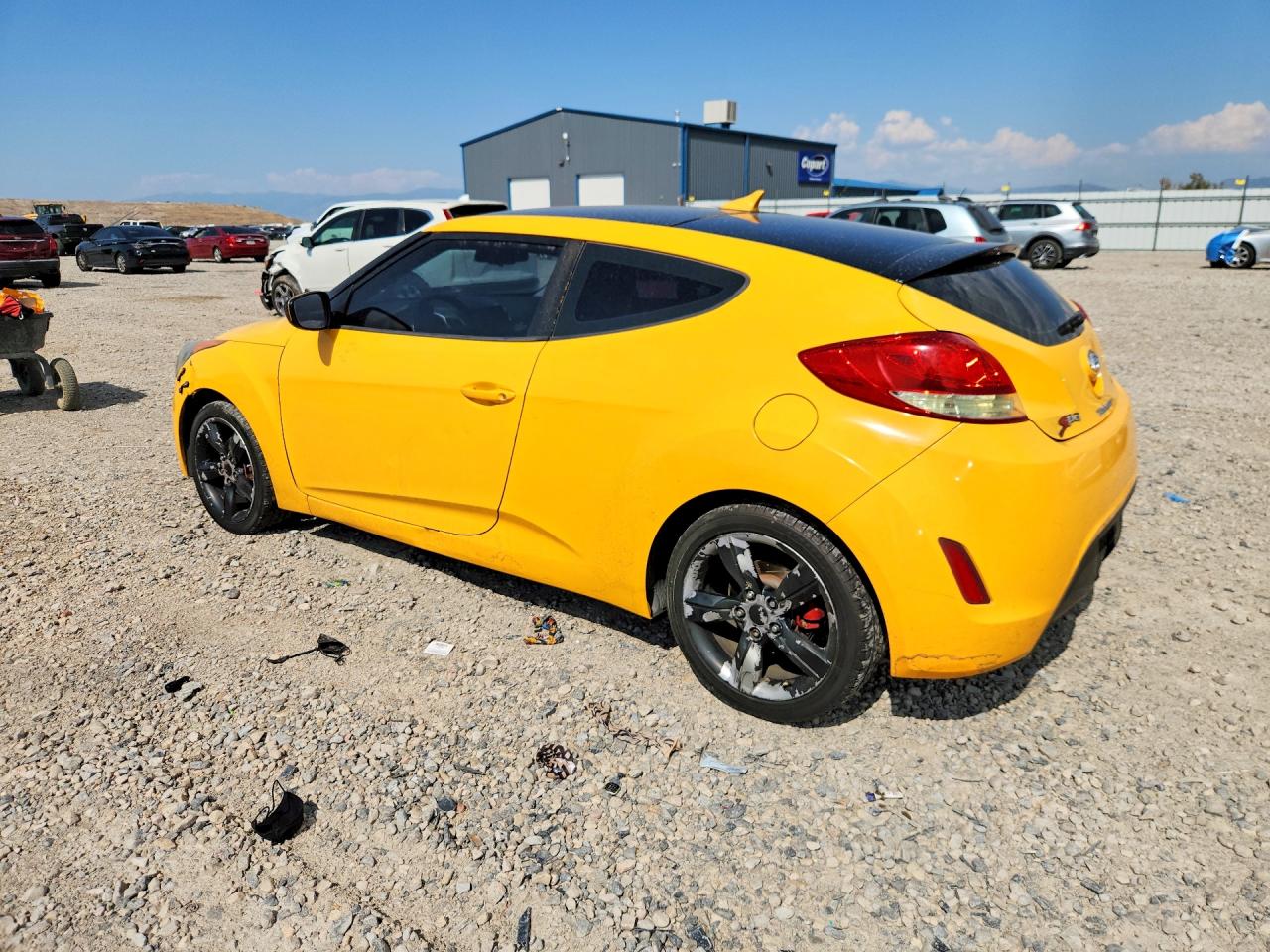 2012 Hyundai Veloster Base Yellow vin: KMHTC6AD4CU021046