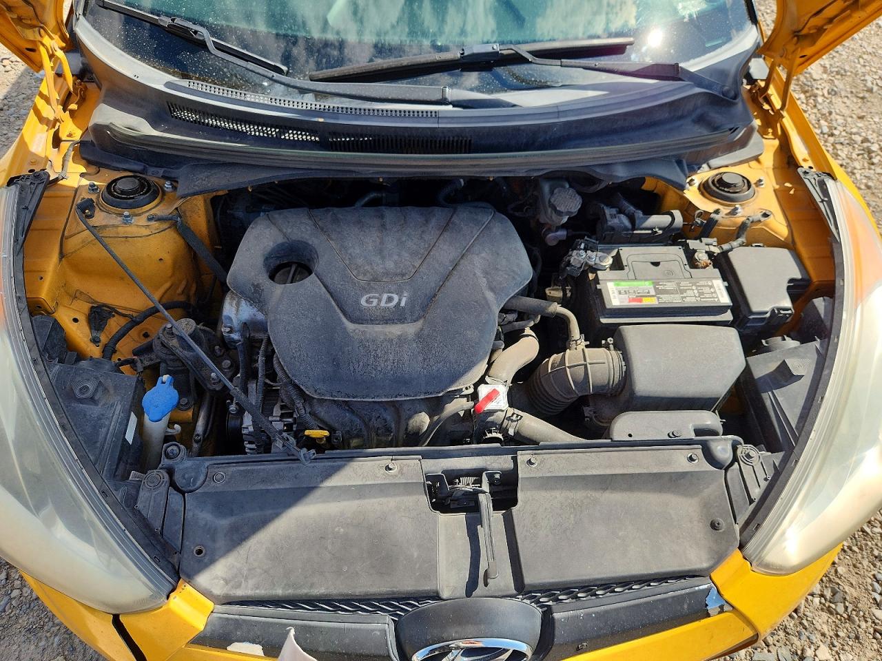 2012 Hyundai Veloster Base Yellow vin: KMHTC6AD4CU021046