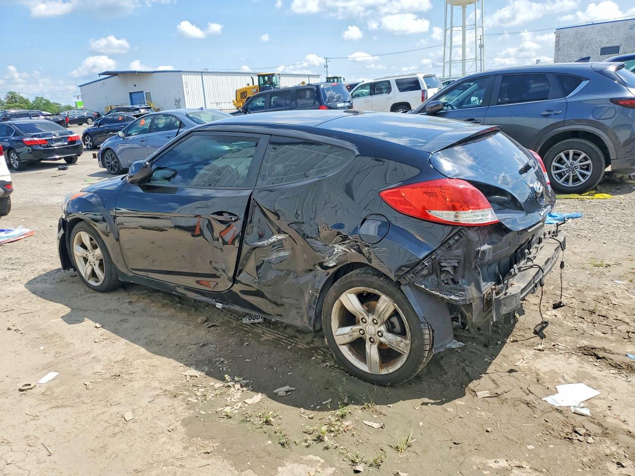 2012 Hyundai Veloster Base Black vin: KMHTC6AD4CU038302