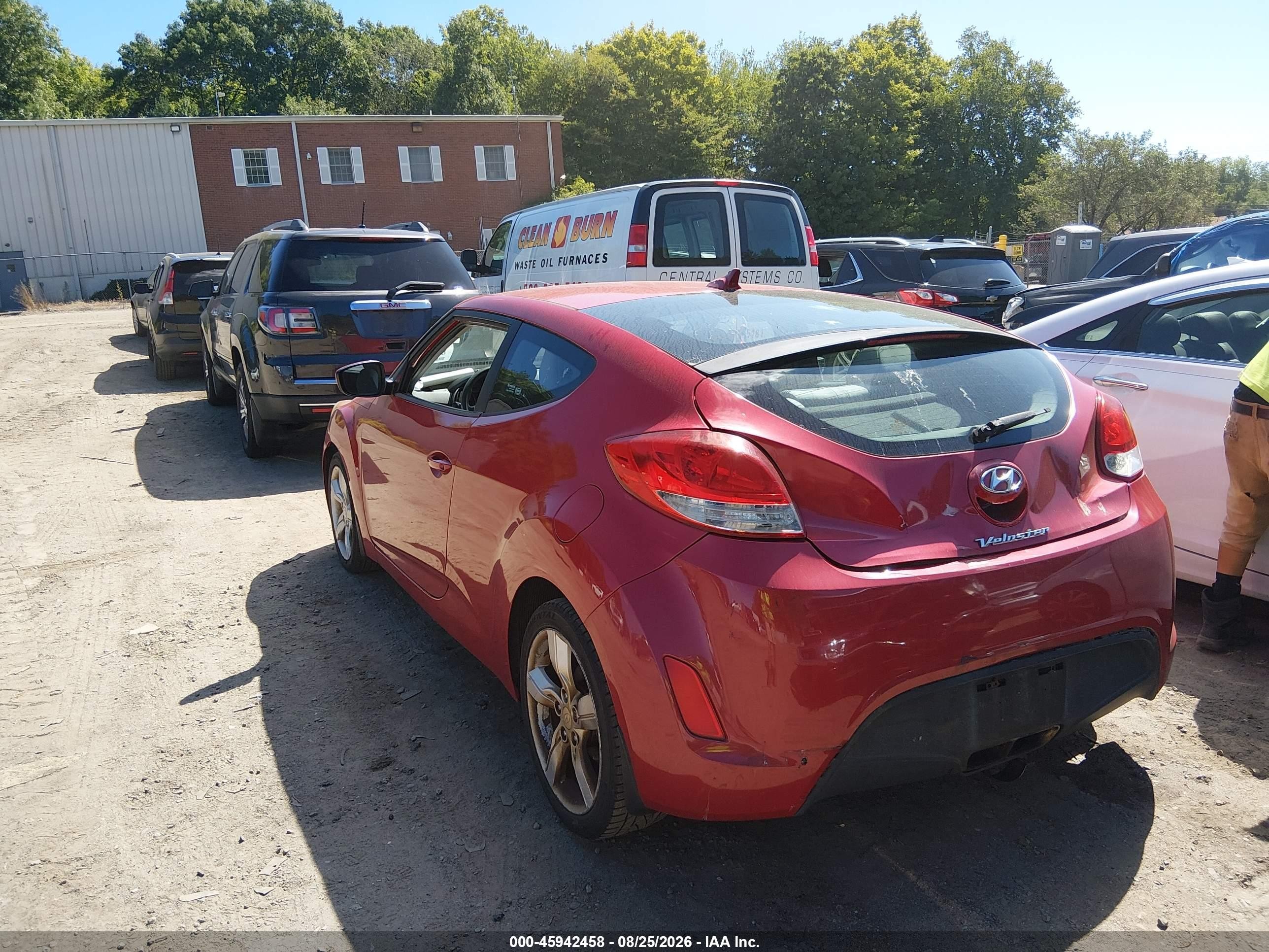 2012 Hyundai Veloster Base W/gray Red vin: KMHTC6AD4CU043760