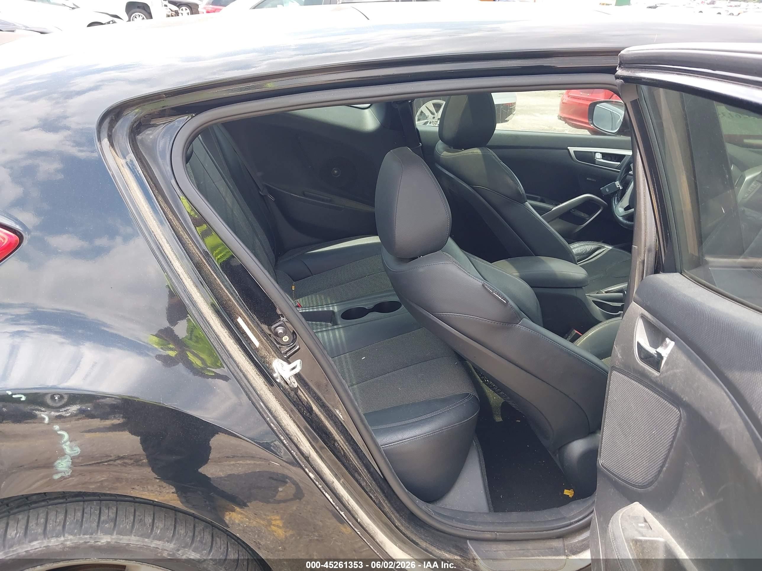 2012 Hyundai Veloster Base W/black Black vin: KMHTC6AD4CU052796