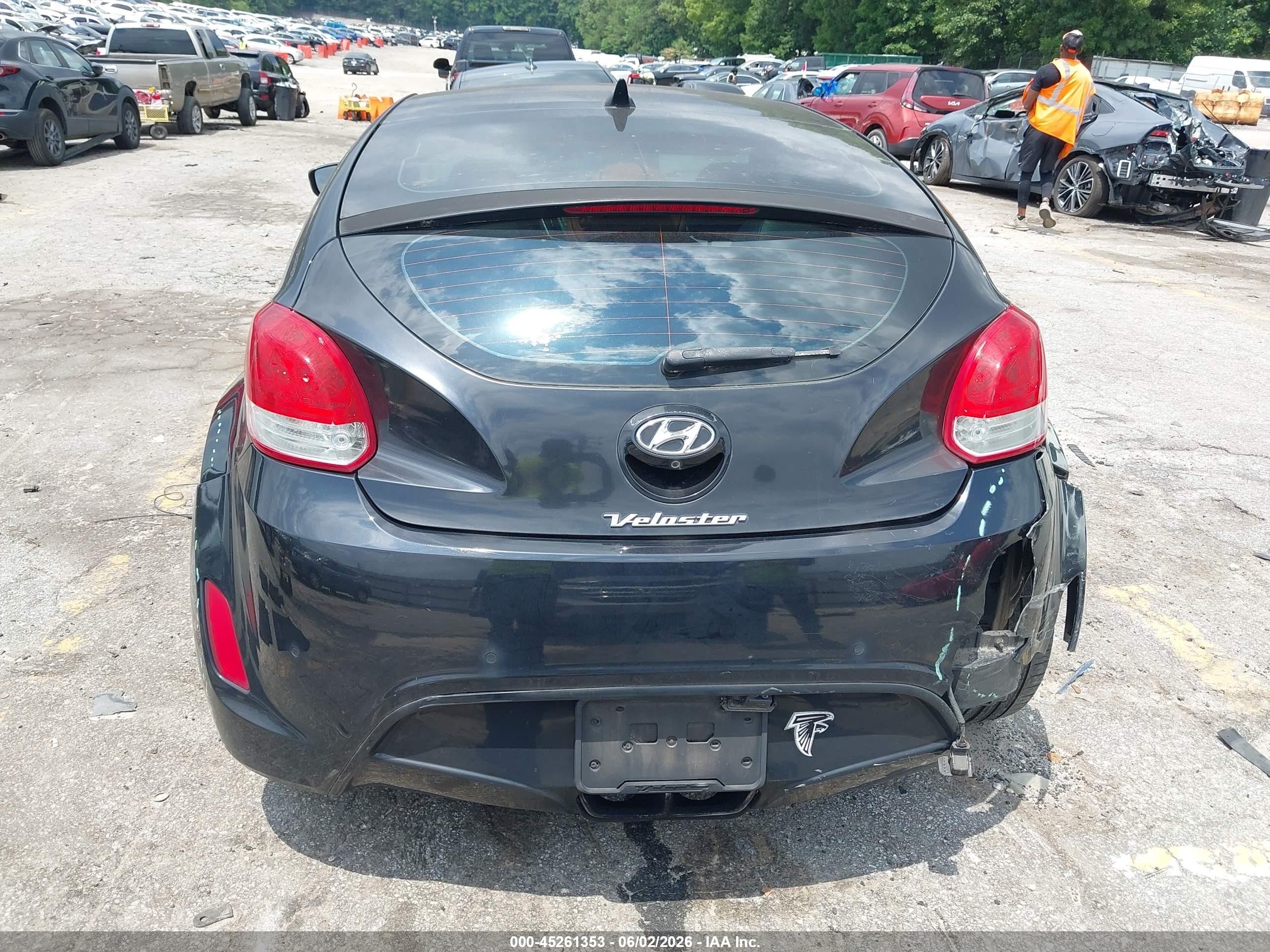 2012 Hyundai Veloster Base W/black Black vin: KMHTC6AD4CU052796