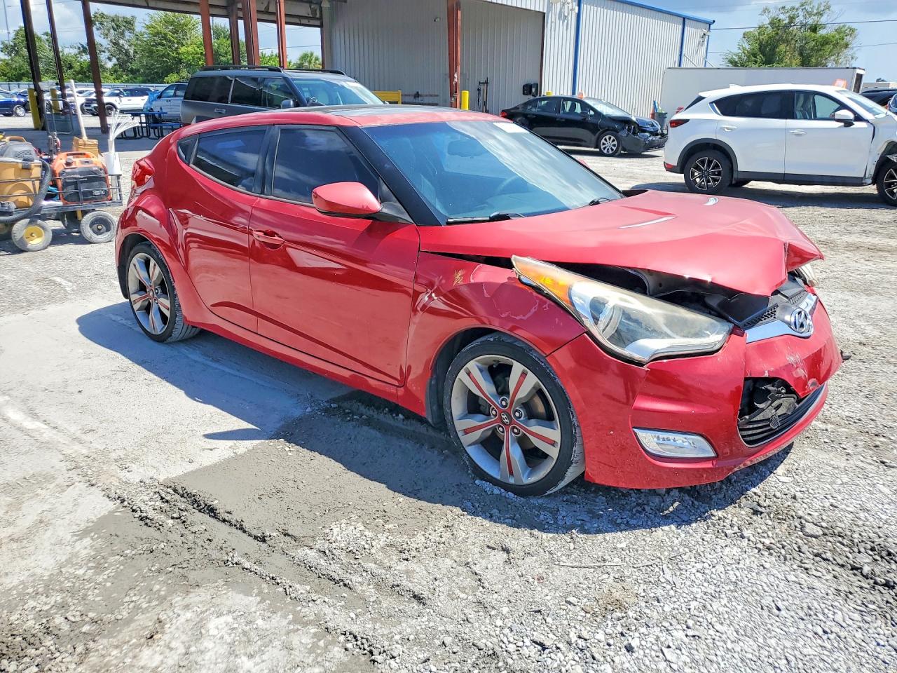 2012 Hyundai Veloster Base Red vin: KMHTC6AD4CU071624
