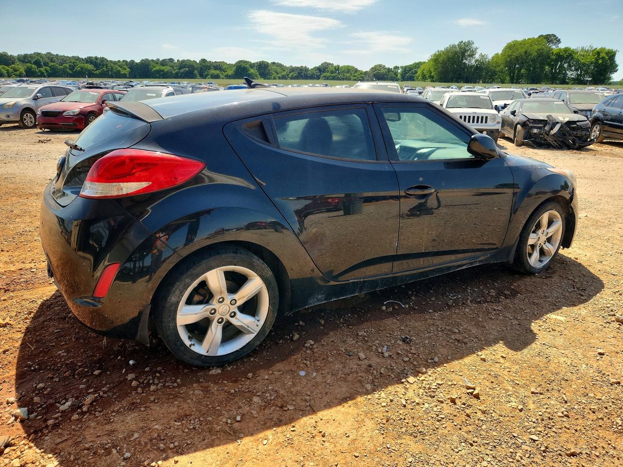 2012 Hyundai Veloster Base Black vin: KMHTC6AD4CU072093