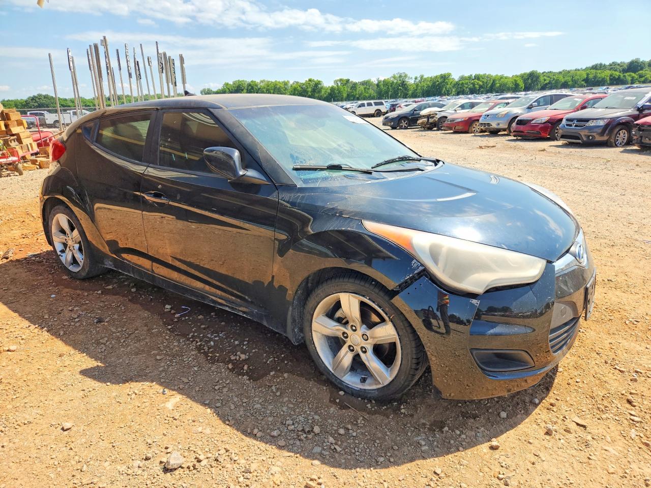 2012 Hyundai Veloster Base Black vin: KMHTC6AD4CU072093