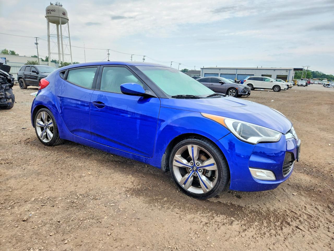 2013 Hyundai Veloster Base Blue vin: KMHTC6AD4DU094015