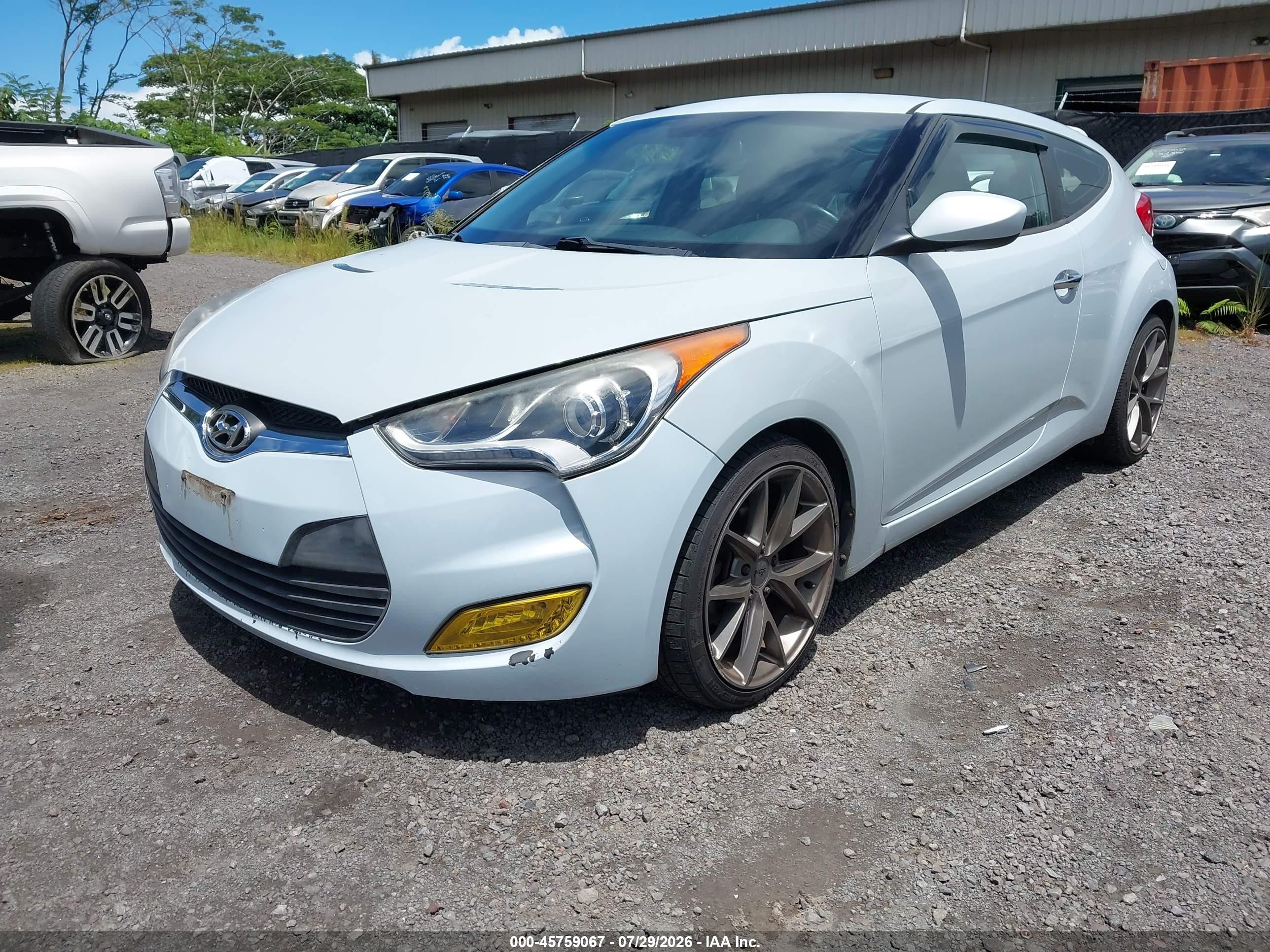 2013 Hyundai Veloster Tech Light Blue vin: KMHTC6AD4DU102761