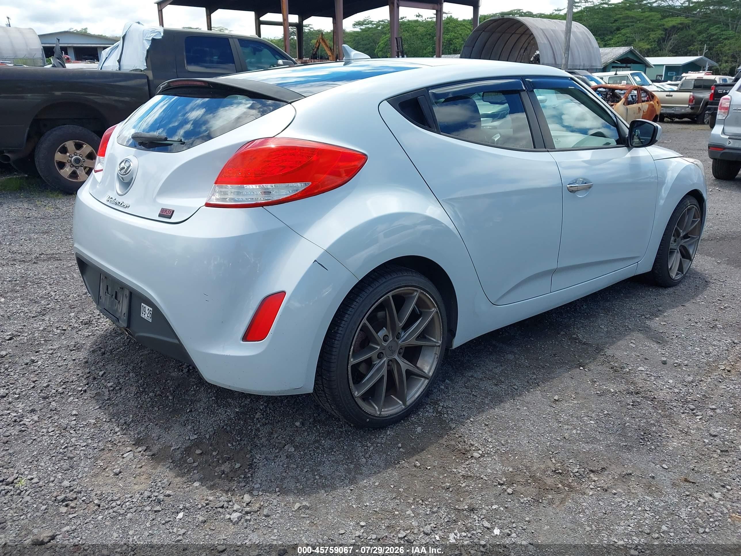 2013 Hyundai Veloster Tech Light Blue vin: KMHTC6AD4DU102761