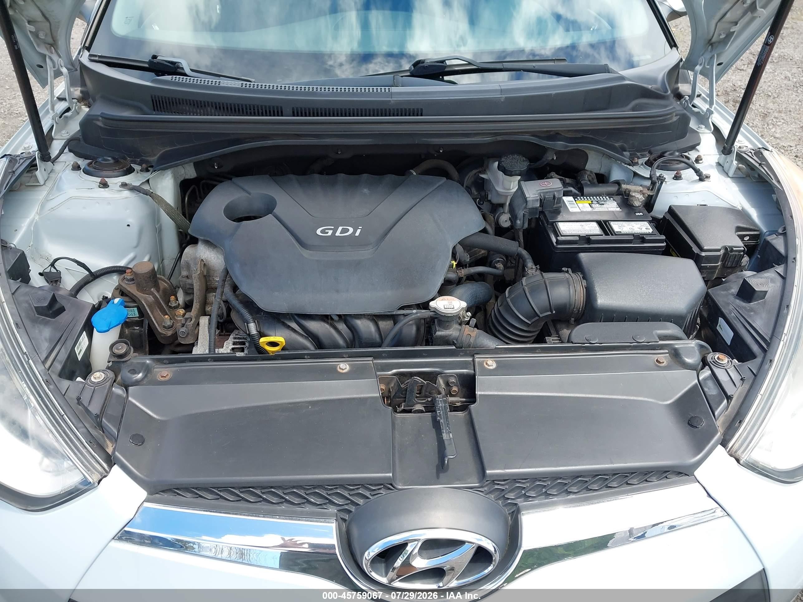 2013 Hyundai Veloster Tech Light Blue vin: KMHTC6AD4DU102761