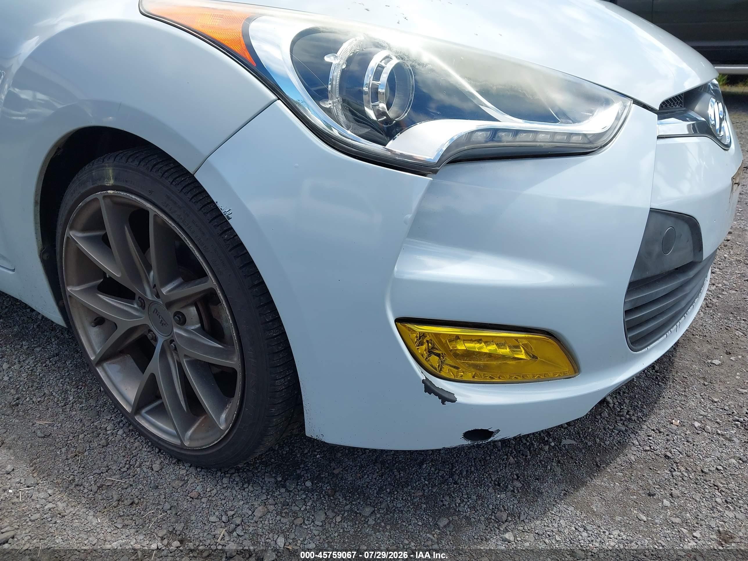 2013 Hyundai Veloster Tech Light Blue vin: KMHTC6AD4DU102761