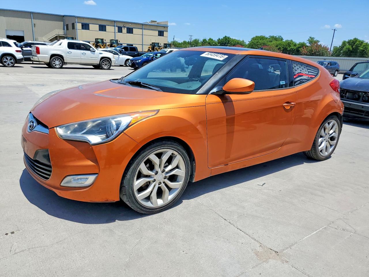 2013 Hyundai Veloster Base Orange vin: KMHTC6AD4DU147005
