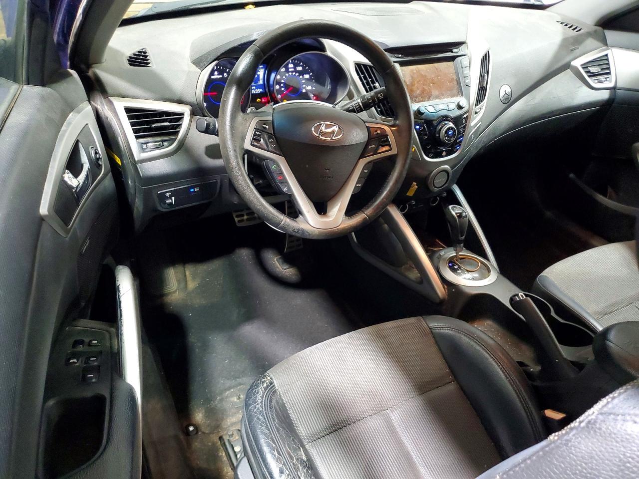 2013 Hyundai Veloster Base Blue vin: KMHTC6AD4DU169876