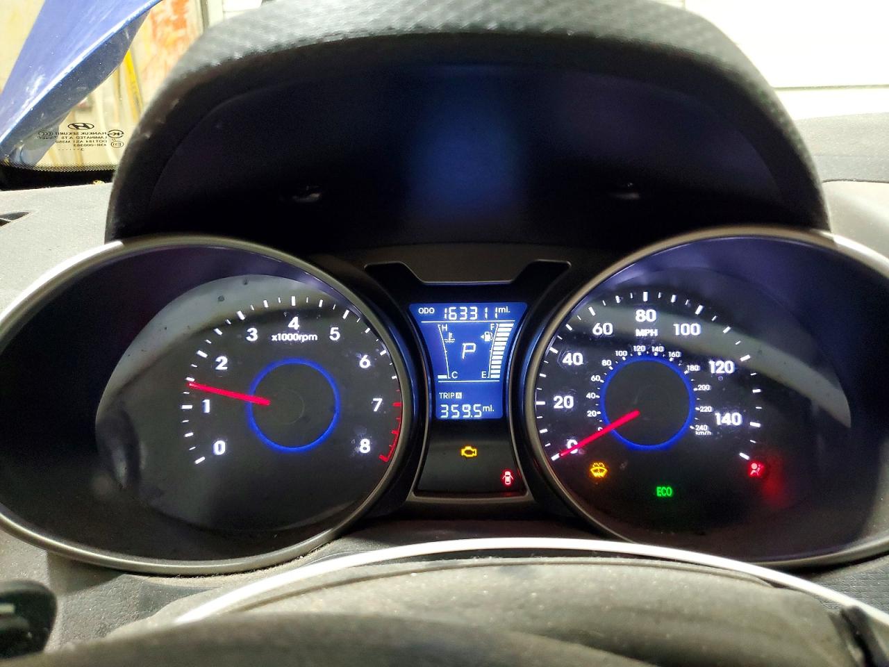 2013 Hyundai Veloster Base Blue vin: KMHTC6AD4DU169876