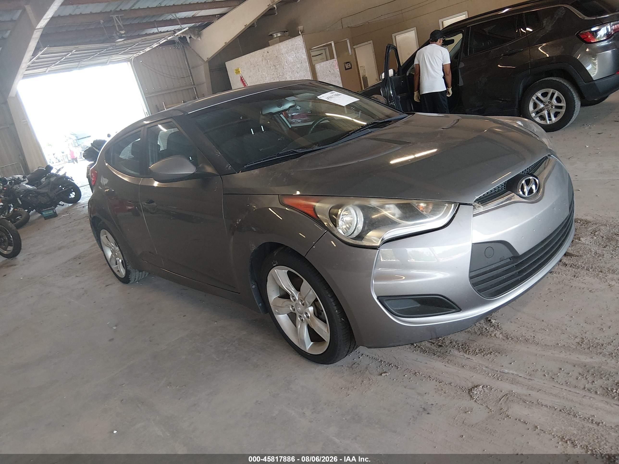 2014 Hyundai Veloster Base W/black Серый vin: KMHTC6AD4EU214803