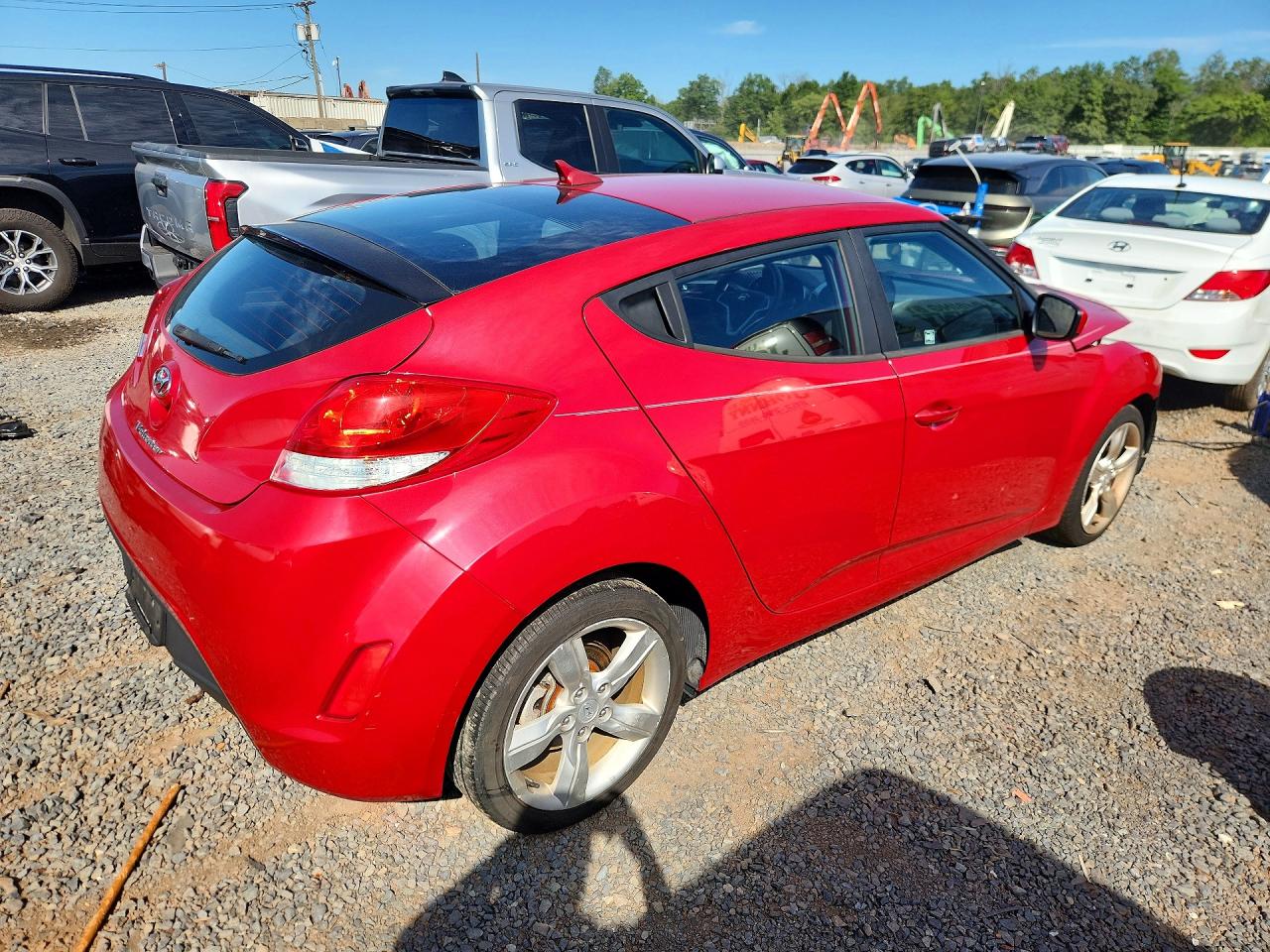 2014 Hyundai Veloster Base Red vin: KMHTC6AD4EU217149