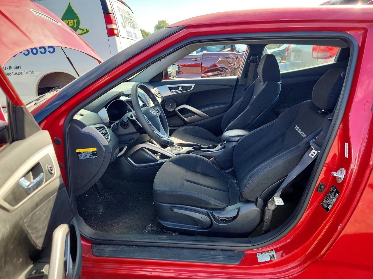 2014 Hyundai Veloster Base Red vin: KMHTC6AD4EU217149