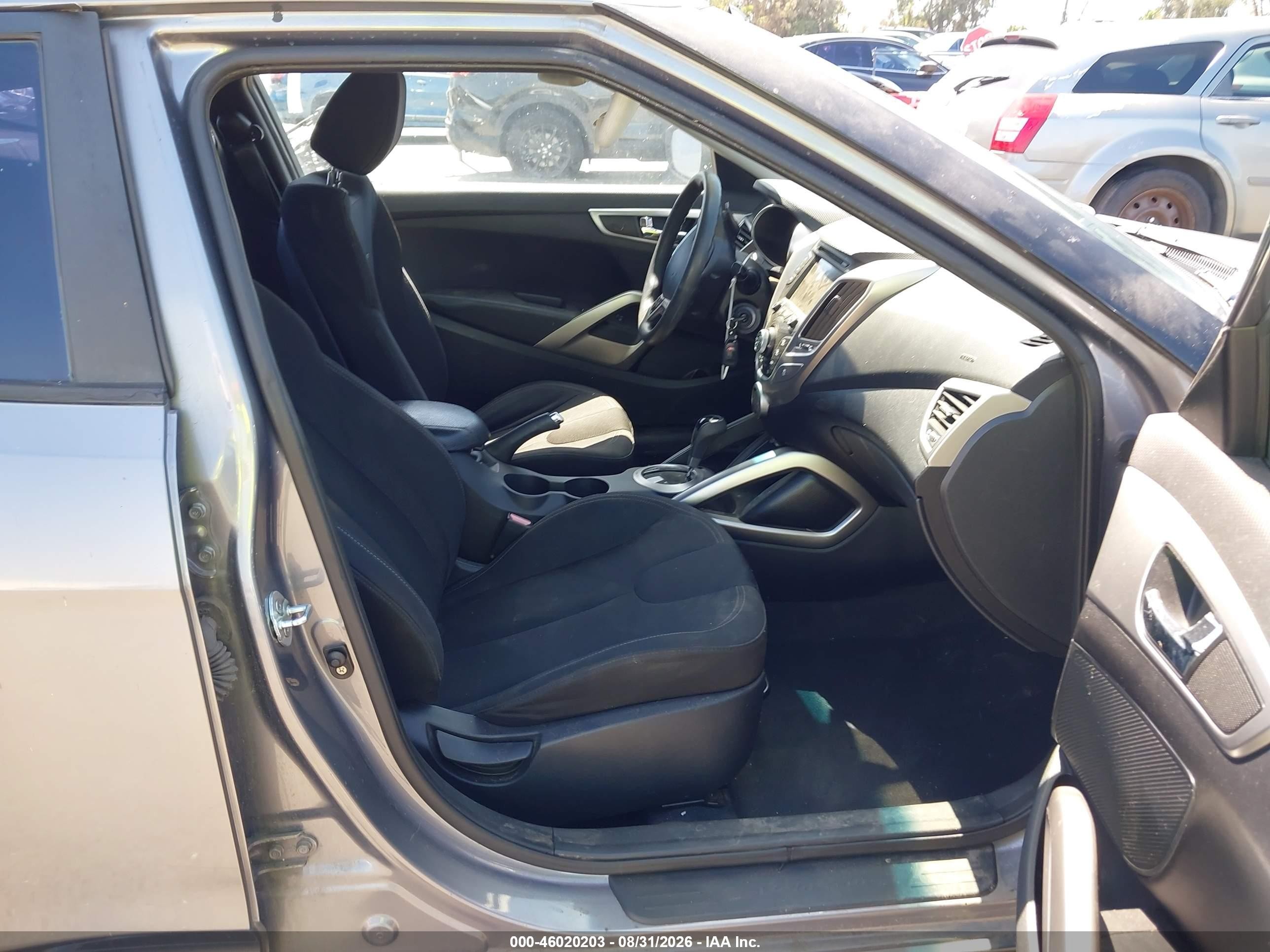 2012 Hyundai Veloster Base W/black Gray vin: KMHTC6AD5CU029513
