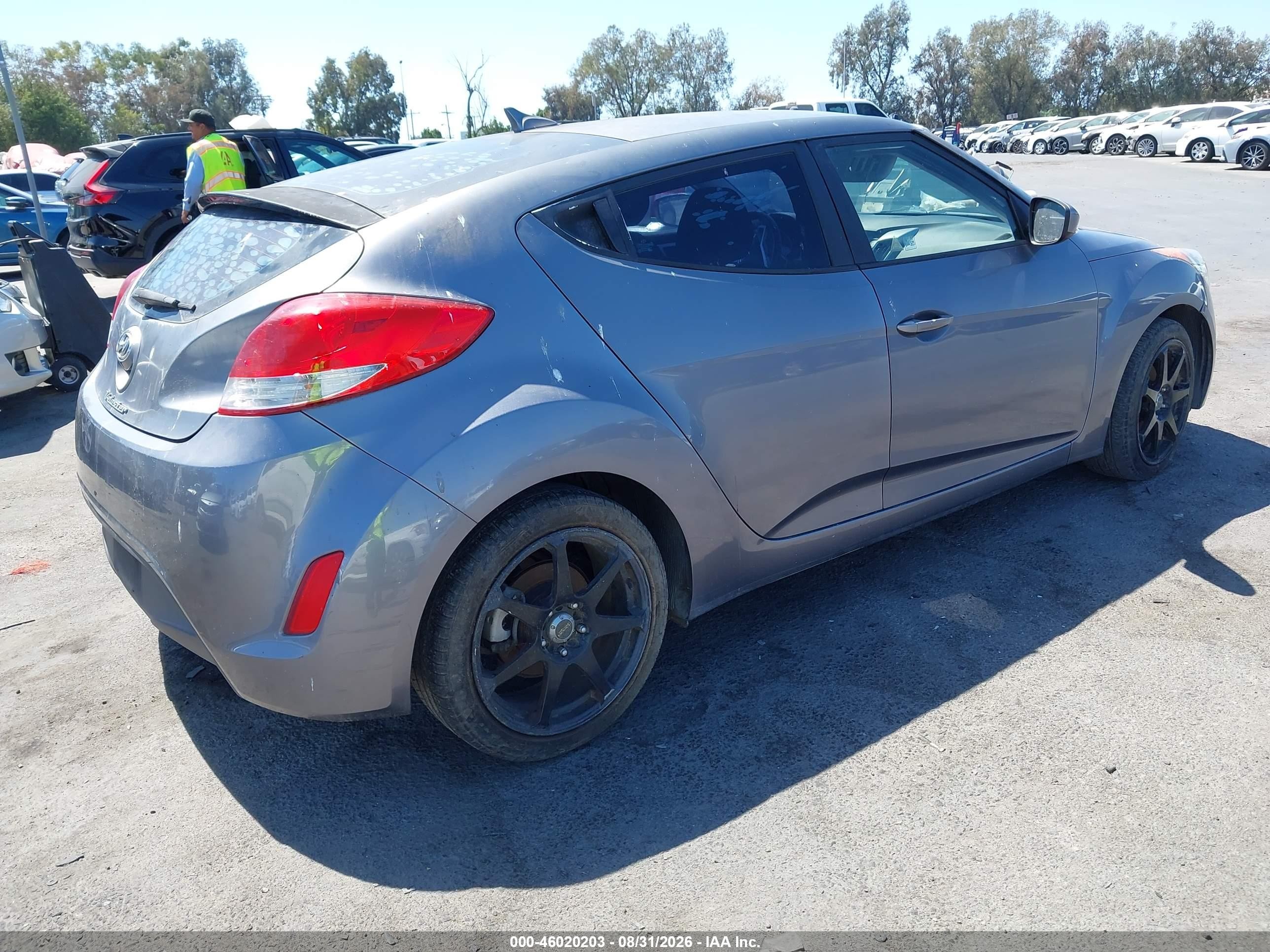 2012 Hyundai Veloster Base W/black Gray vin: KMHTC6AD5CU029513
