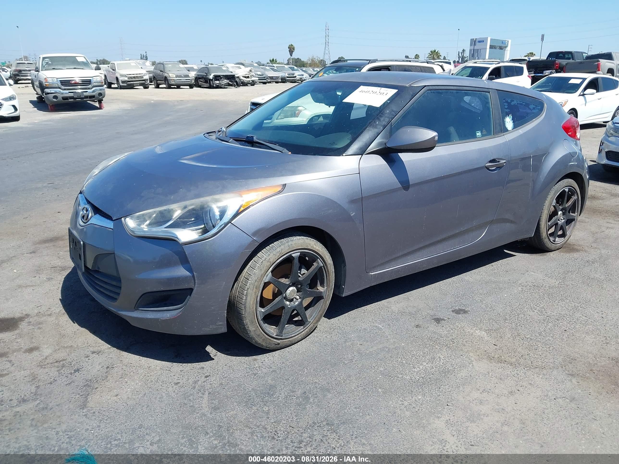 2012 Hyundai Veloster Base W/black Gray vin: KMHTC6AD5CU029513