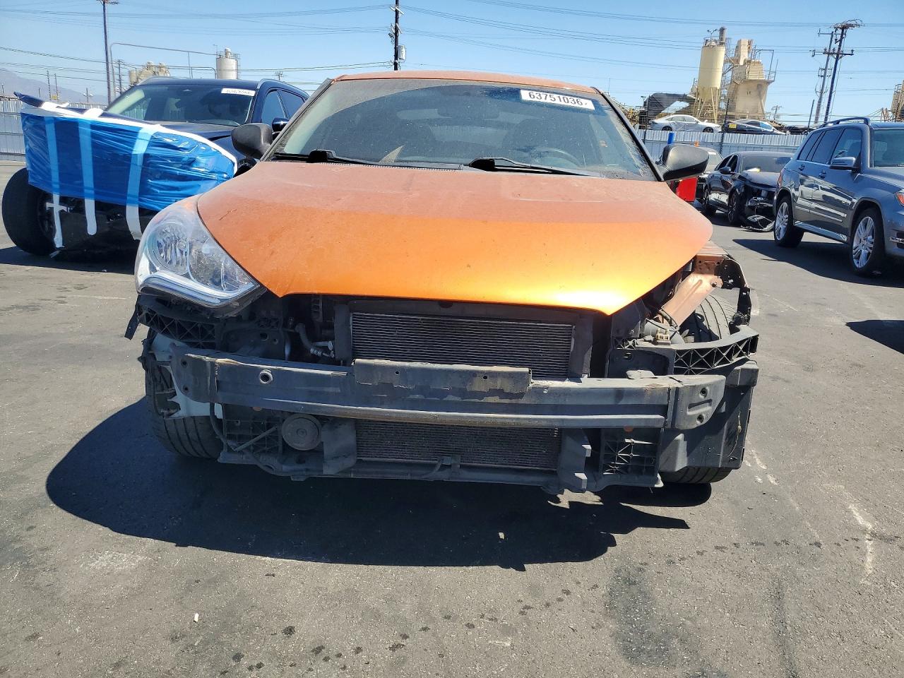 2012 Hyundai Veloster Base Orange vin: KMHTC6AD5CU029947