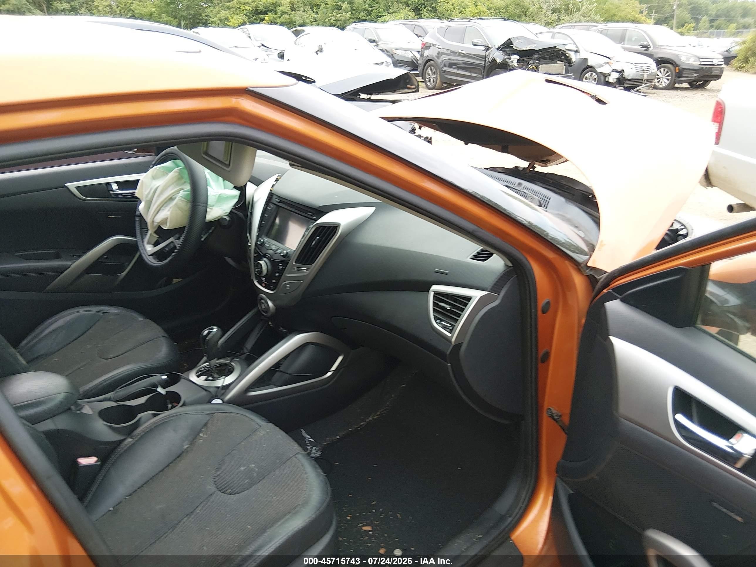 2012 Hyundai Veloster Base W/black Оранжевый vin: KMHTC6AD5CU031701