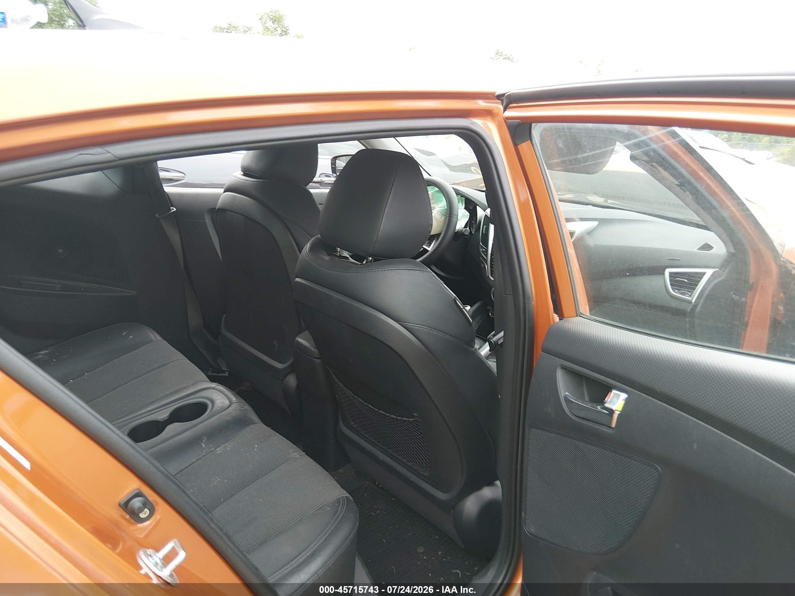2012 Hyundai Veloster Base W/black Оранжевый vin: KMHTC6AD5CU031701