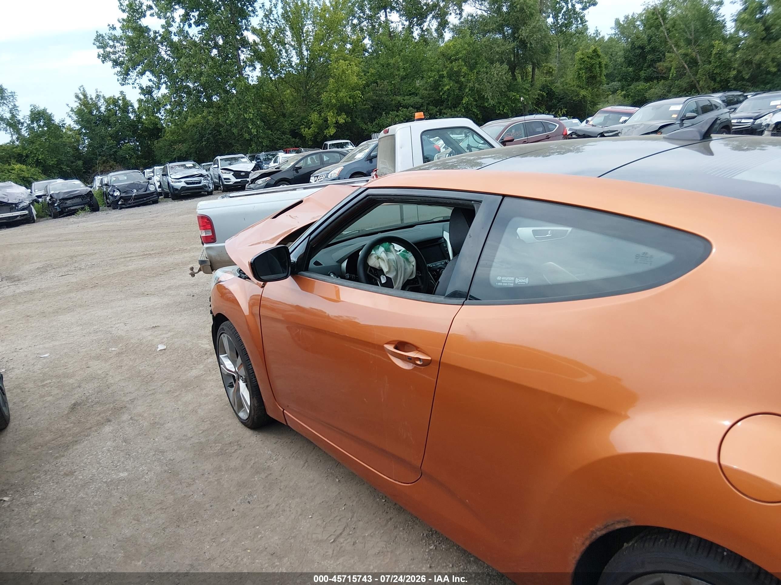 2012 Hyundai Veloster Base W/black Оранжевый vin: KMHTC6AD5CU031701