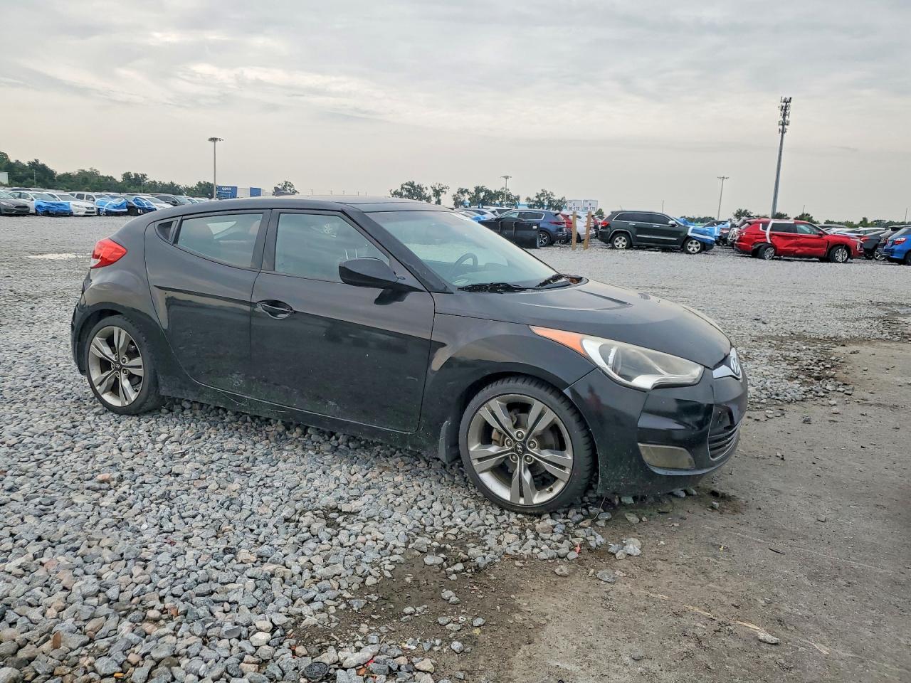 2012 Hyundai Veloster Base Black vin: KMHTC6AD5CU041094