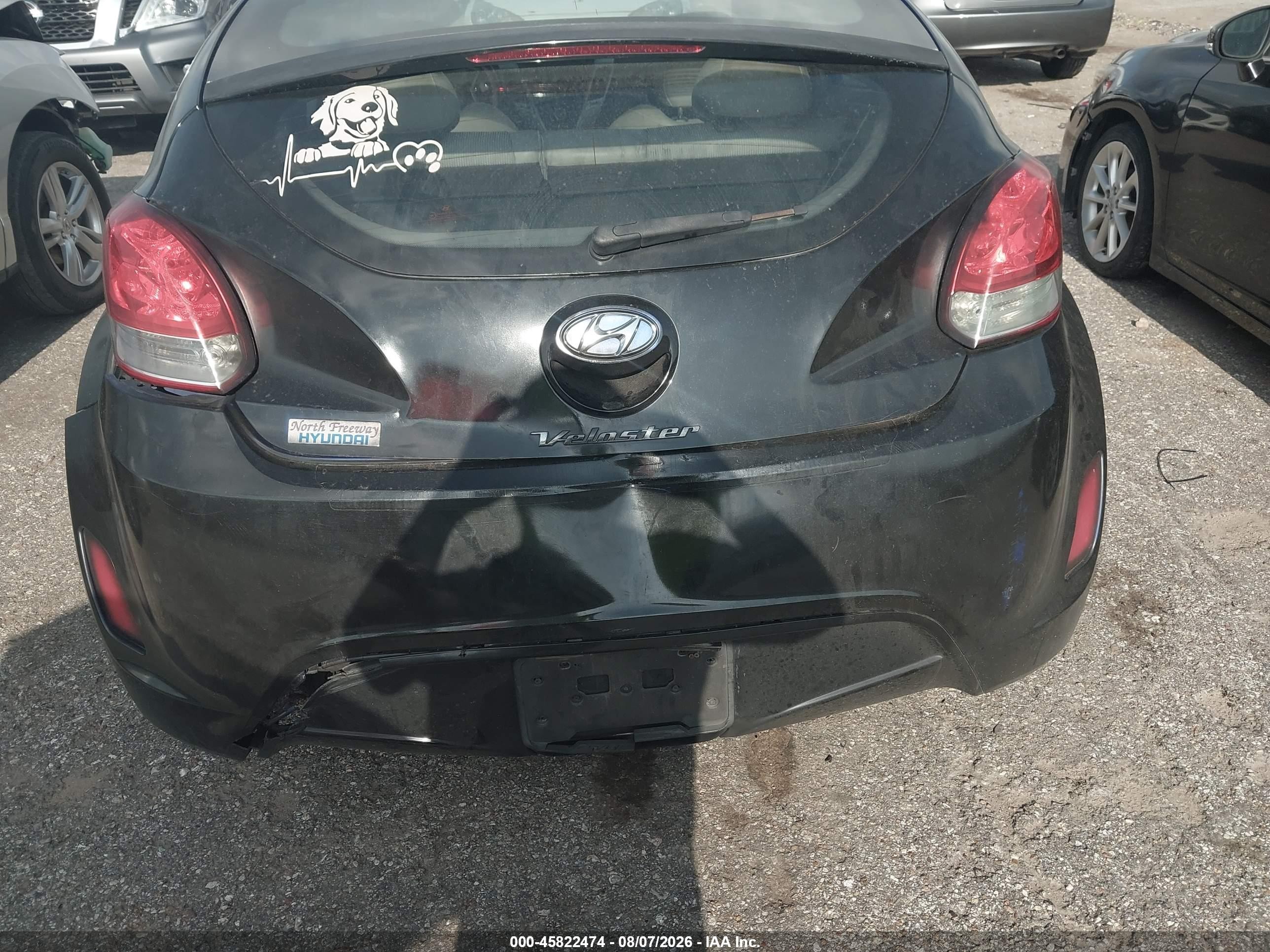 2012 Hyundai Veloster Base W/gray Black vin: KMHTC6AD5CU050751